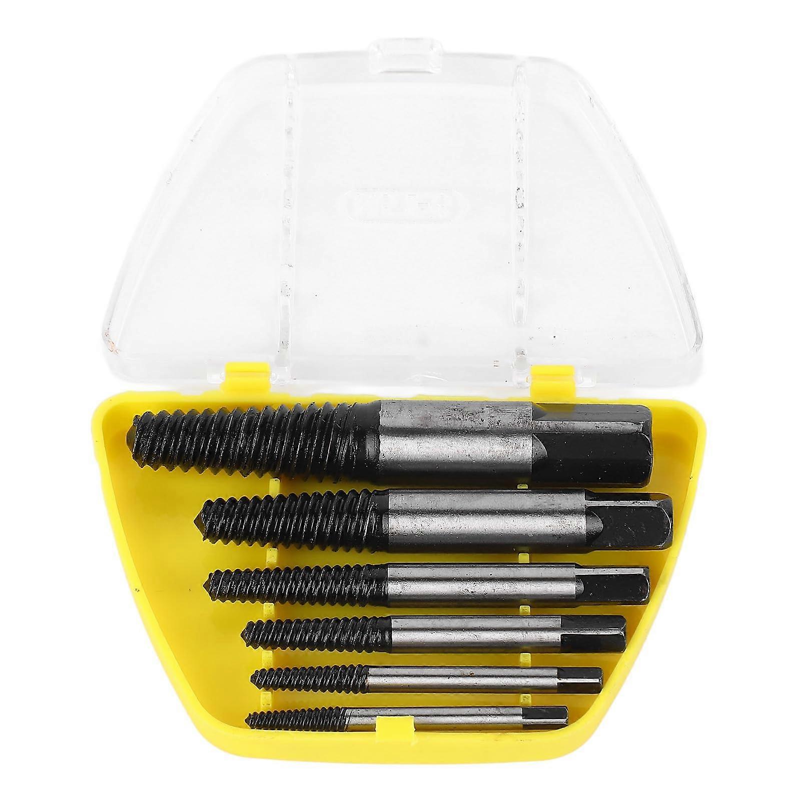 Stripped Screw Extractor Set, 6Piece Damaged Screw Remover Kit with Case