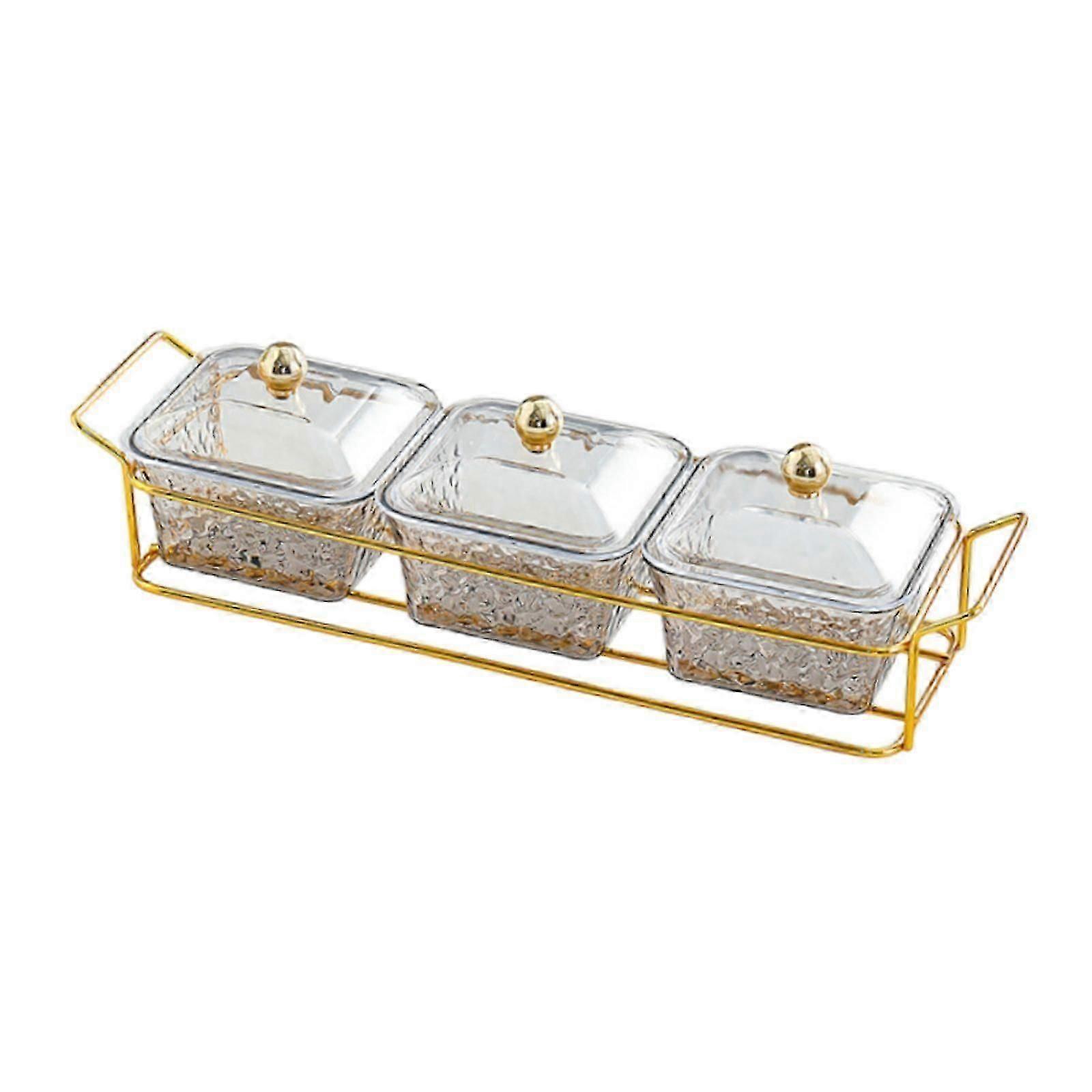 Dry Fruit Tray with Lid Decorative Serving Plate for Holiday Kitchen Wedding