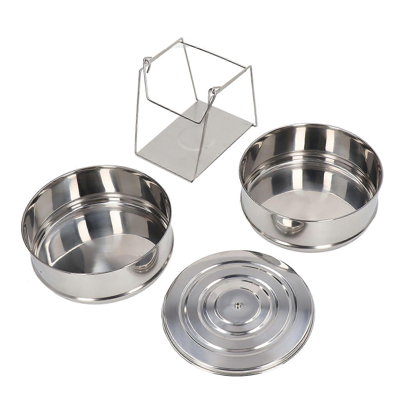 304 Stainless Steel Steamer Pot, 2-Tier Stackable Steaming Pot, Cookware with Lid for Kitchen Cooking