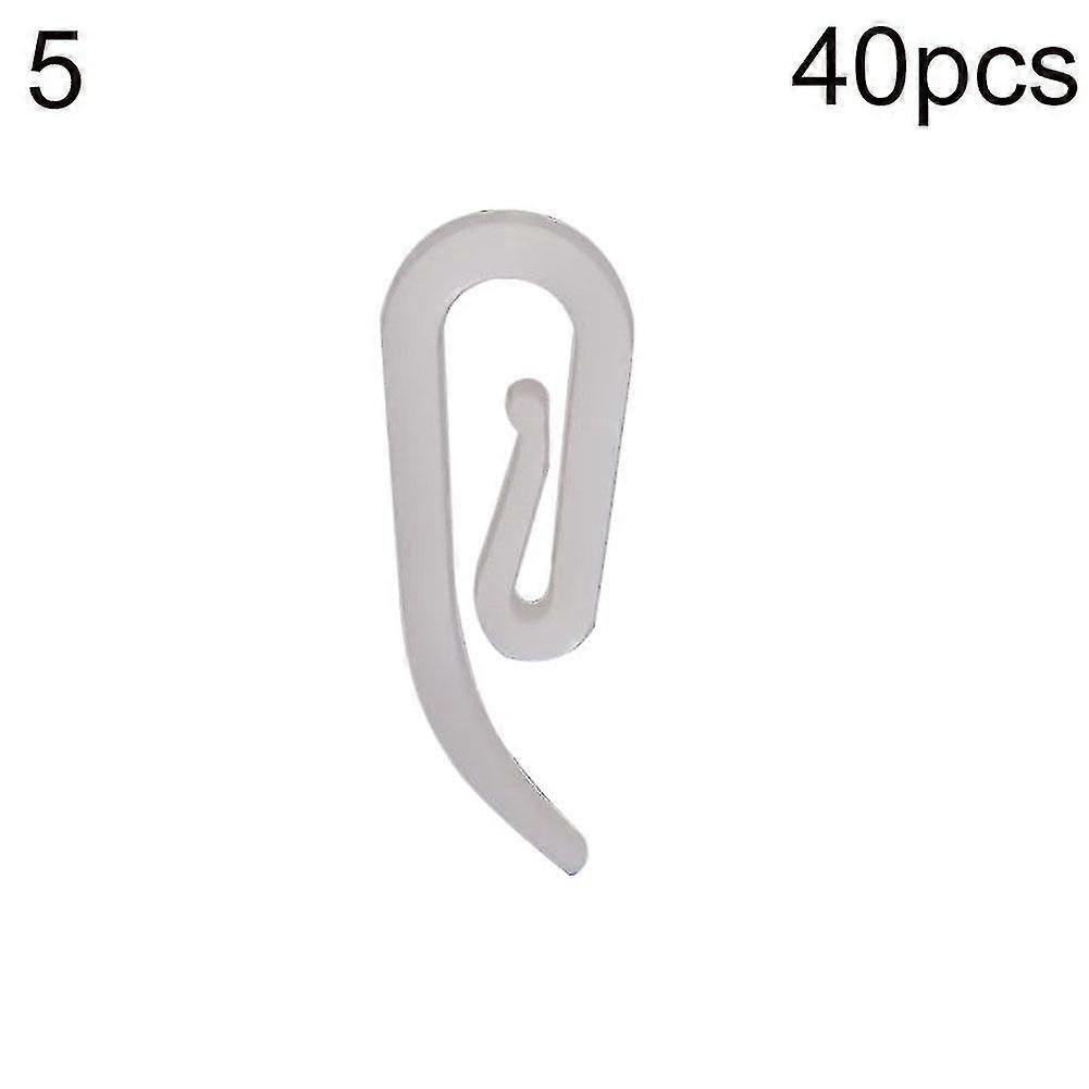 Zhouba 40pcs Window Curtain Rod Slide Rail Track Glider Drape Pole Runner Loop Hook5#