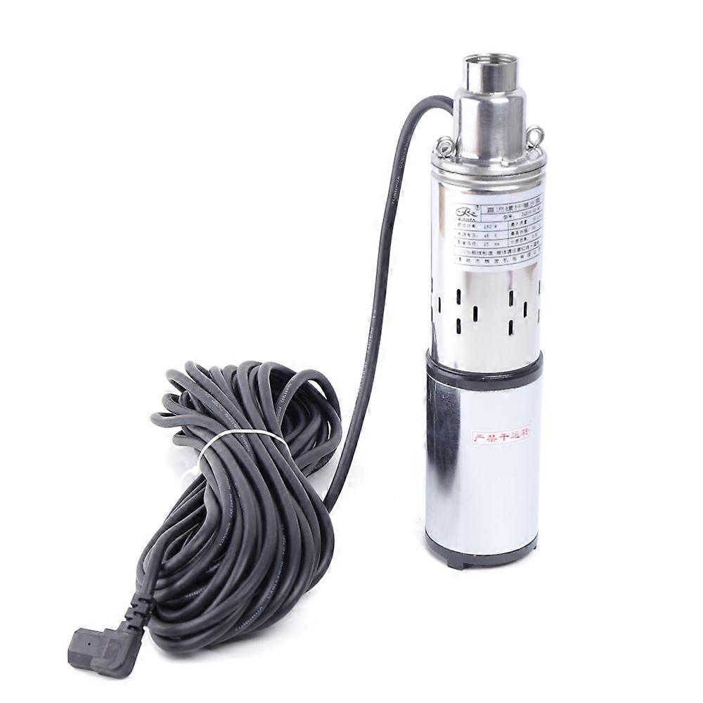 CNCEST Pompe à eau de puits profond en acier inoxydable 280W 48V 17m Longueur du cordon d’alimentati