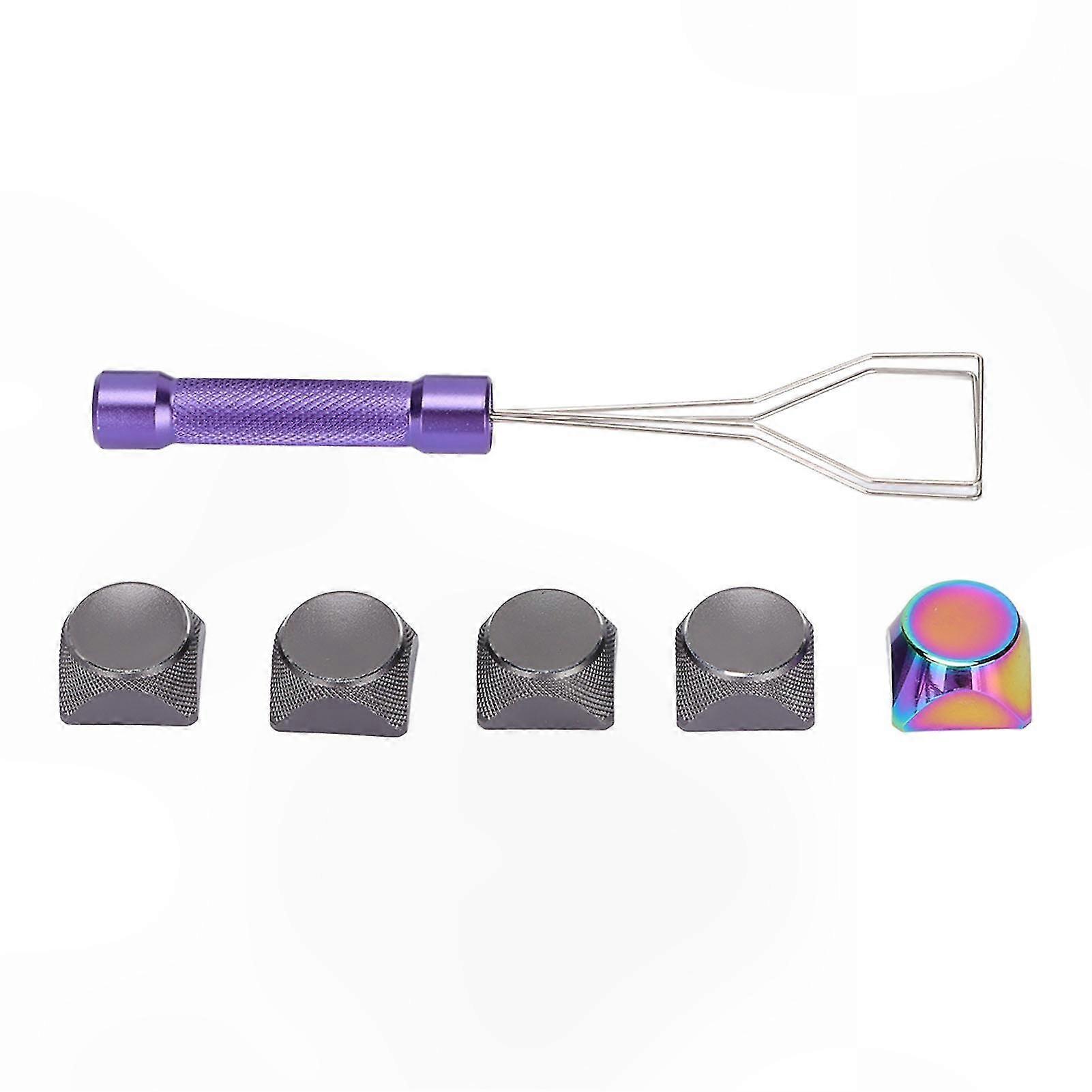 5Pcs XDA Profile Keycaps Metal Construction Colorful Plating Unique Textures for Mechanical Keyboard Decoration