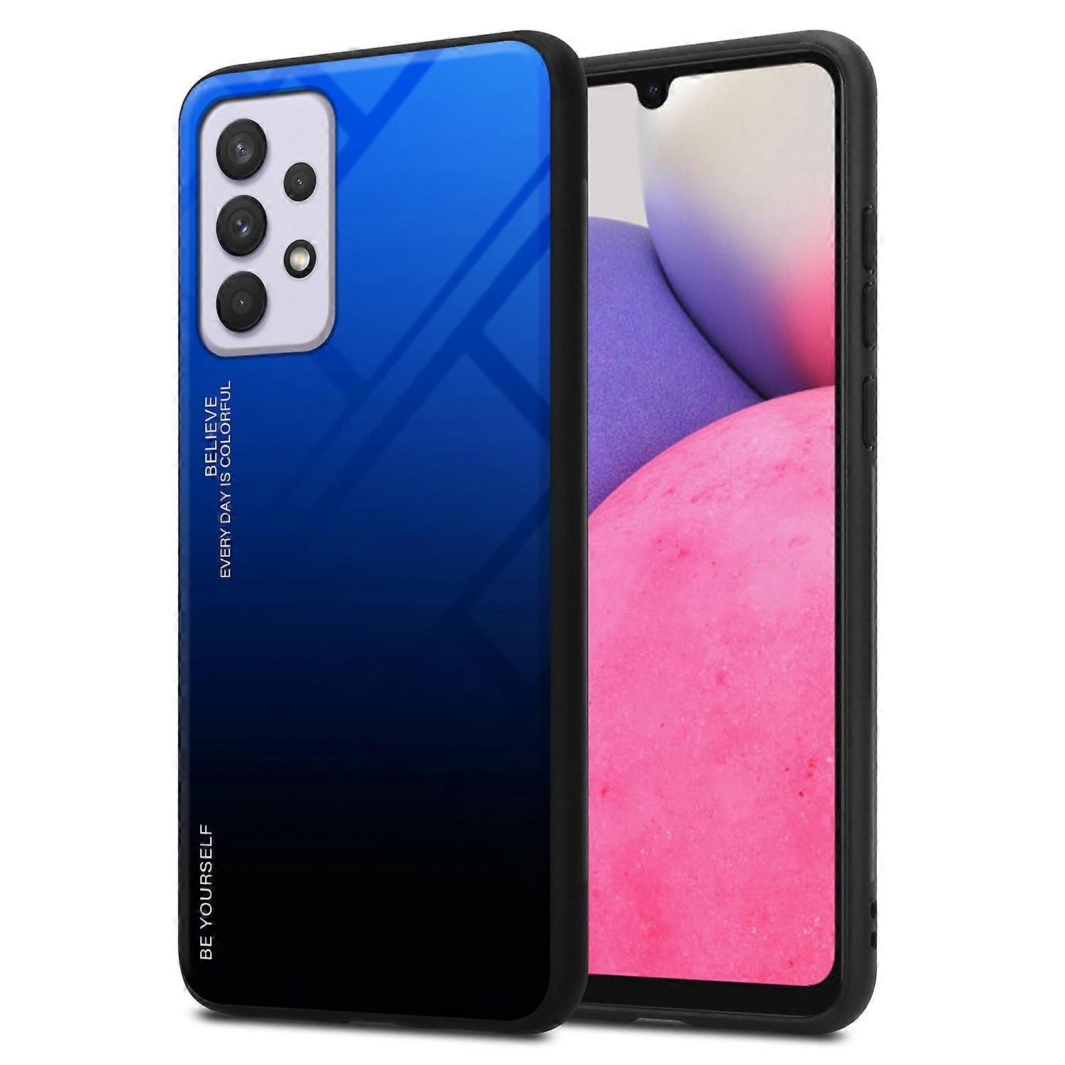 Samsung Galaxy A33 5G TPU Case - Back Cover with Protective Glass - Two-tone