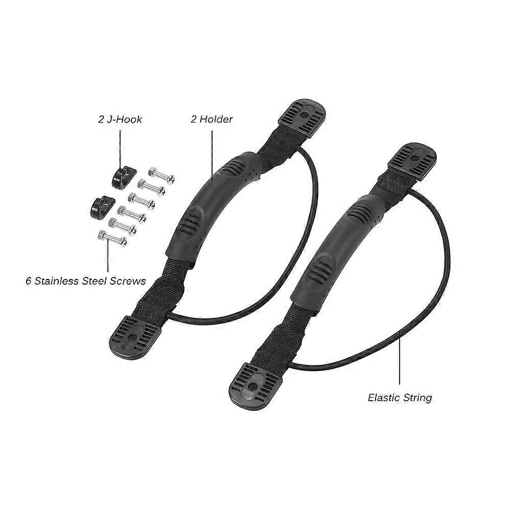2 Side Mount Carry Handles Paddle Park Bungee Hardware and J Hooks for Kayak