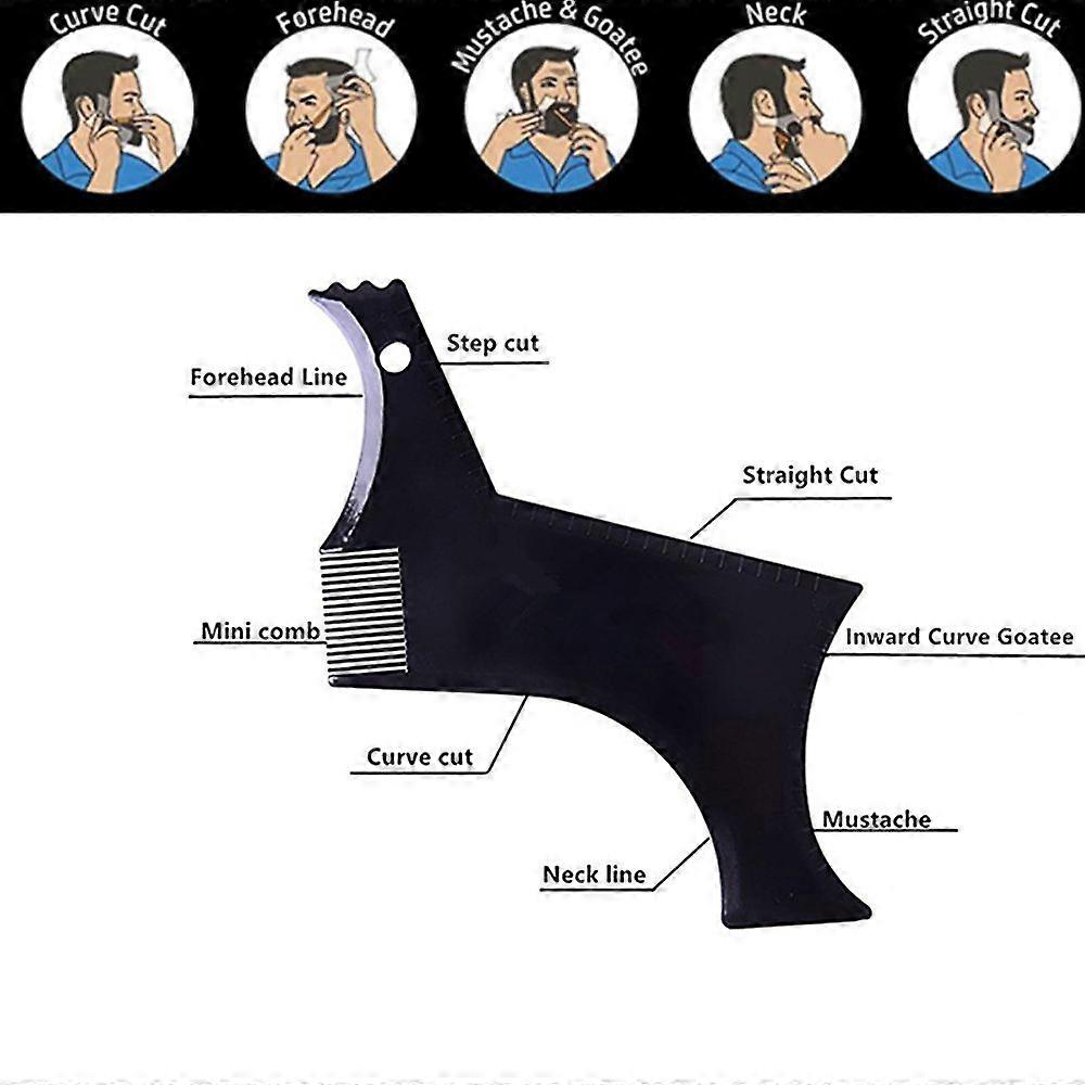 Beard Guide Shaper Multiple Edge Beard Shaping Tool for Beard Styling Shaping Works with any Beard Razor Electric Trimmers or Clippers