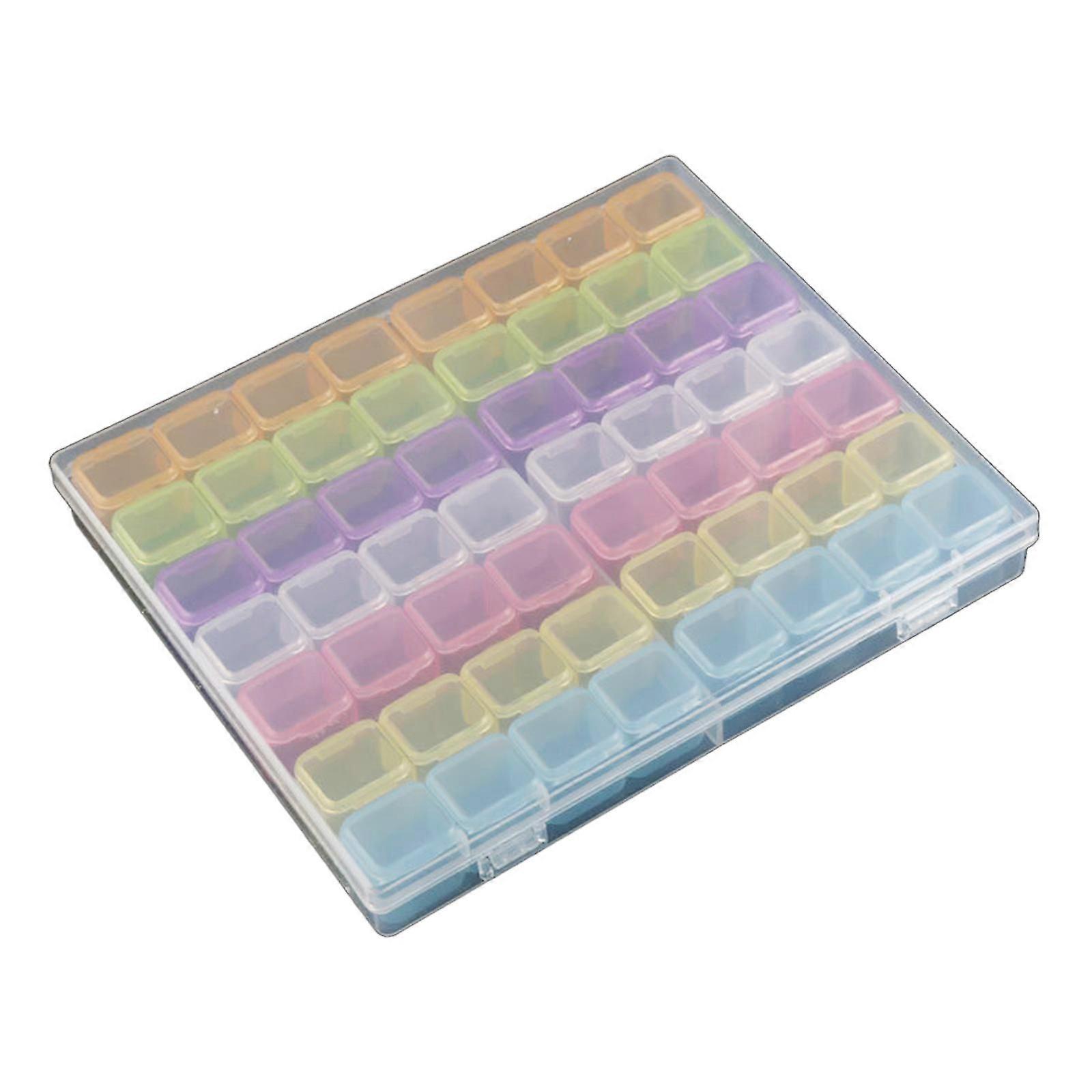 Multifunctional Storage For Case 56 Grids Detachable Jewelry Box Independent Storage Box Crystal Bead Organizer For Earr Color