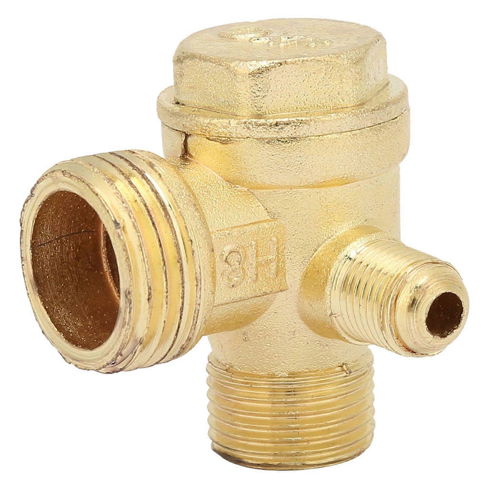 Air Compressor Zinc Alloy Three Way Unidirectional Check Valve Connect Pipe Fittings