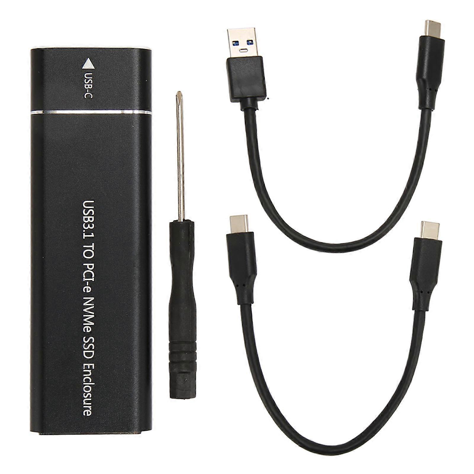 M.2 NVMe 10Gbps 2TB USB 3.1 C UASP Protocol Type C Enclosure for 2230 2242 2260 2280 SSD