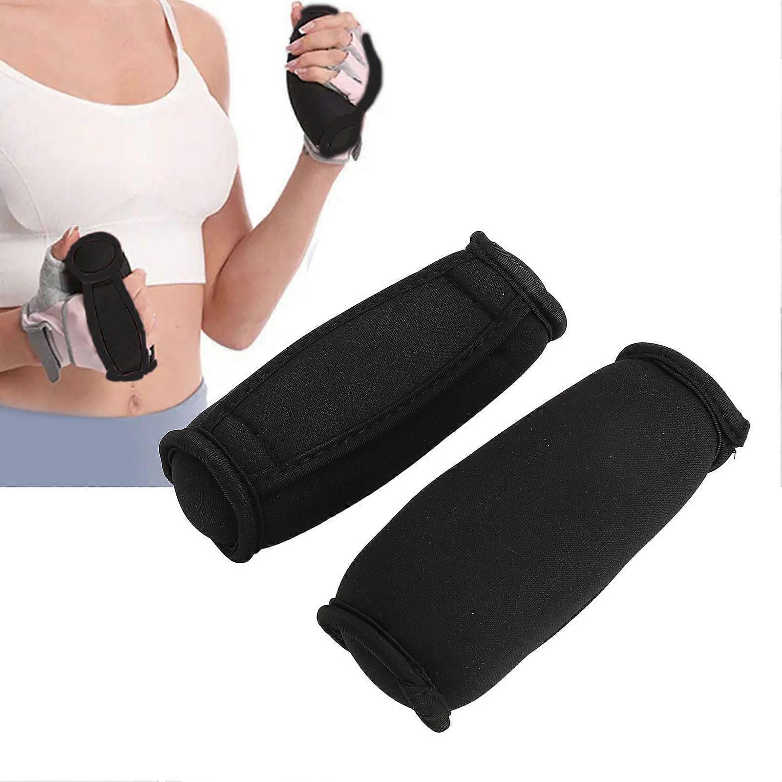 2 lb Neoprene Hand Weights with Strap, Easy Grip Dumbbells