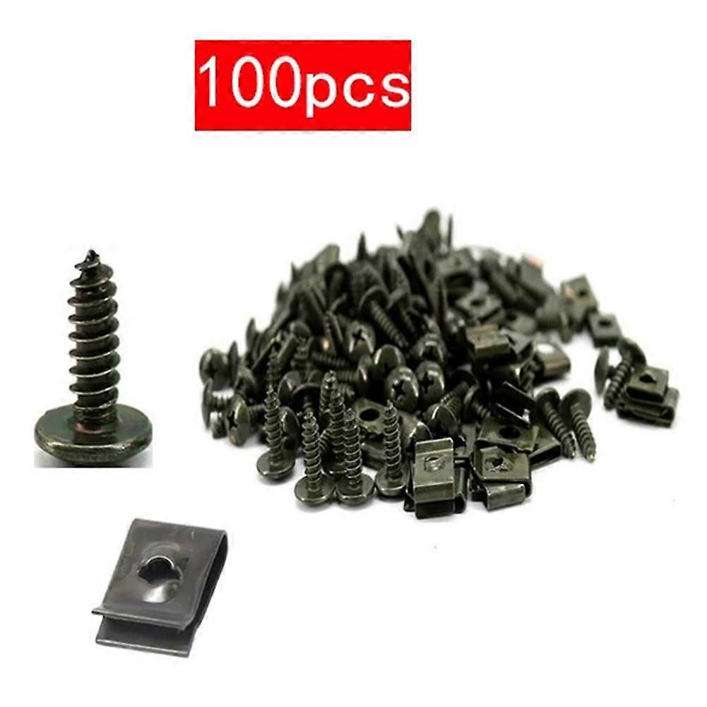 Auto Tapping Screw U-Clamp, Anti-Rust & Durable Fasteners for Cars, Motorcycles, Trucks | 10/20/30/40/50 Pieces
