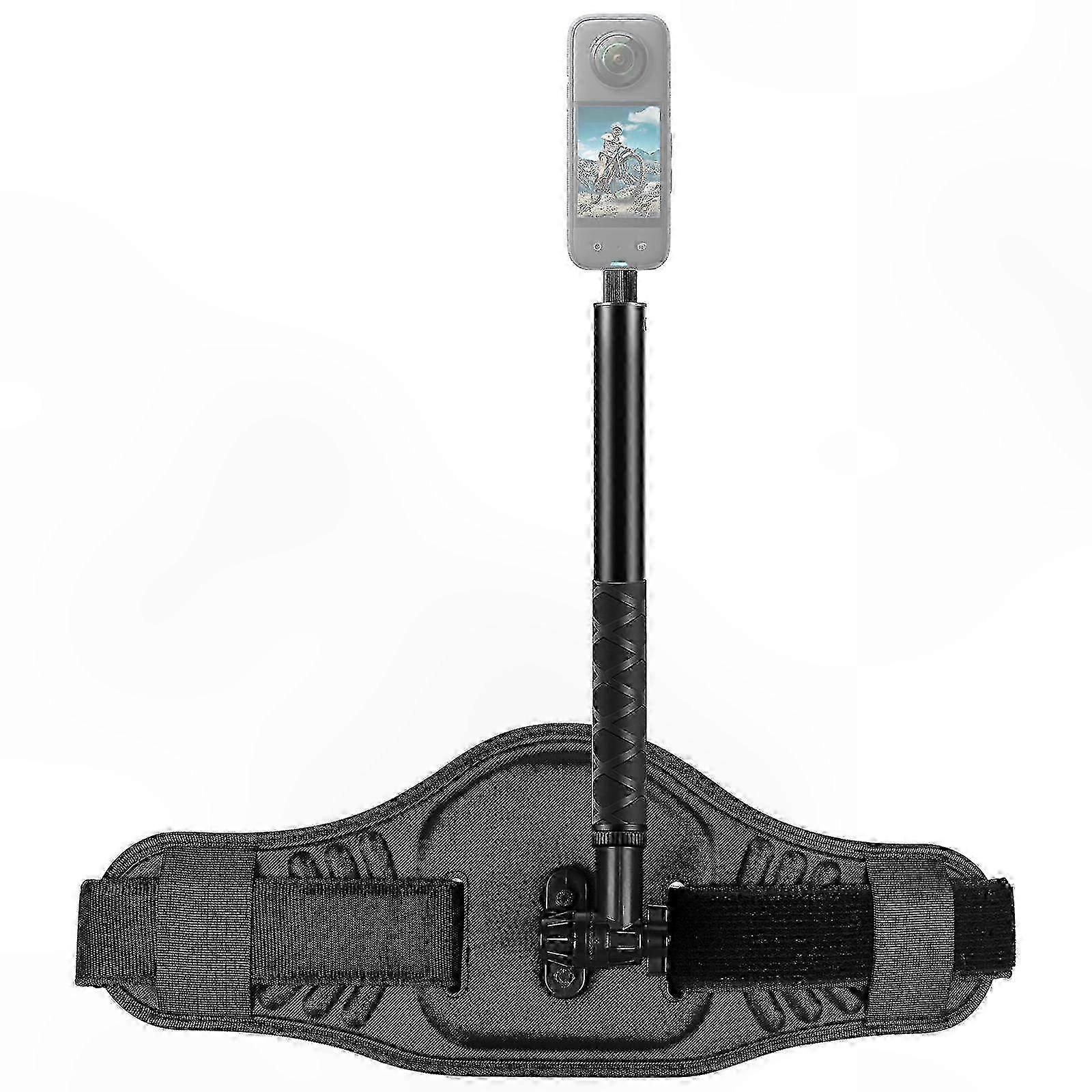 Action Camera Waist Belt Mount with Selfie Stick for GoPro, Insta360,  & More