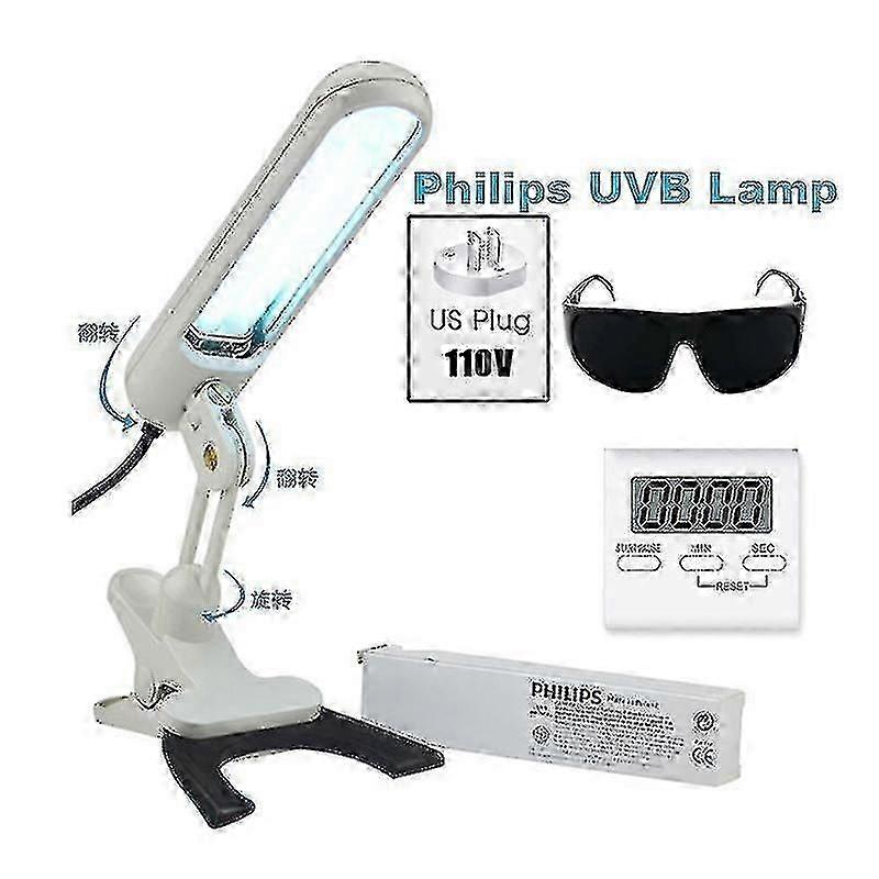 UVB 311nm UVB lysbehandling vitiligo psoriasis eksem hud problem behandling ultrafiolett lampe 110v / 12