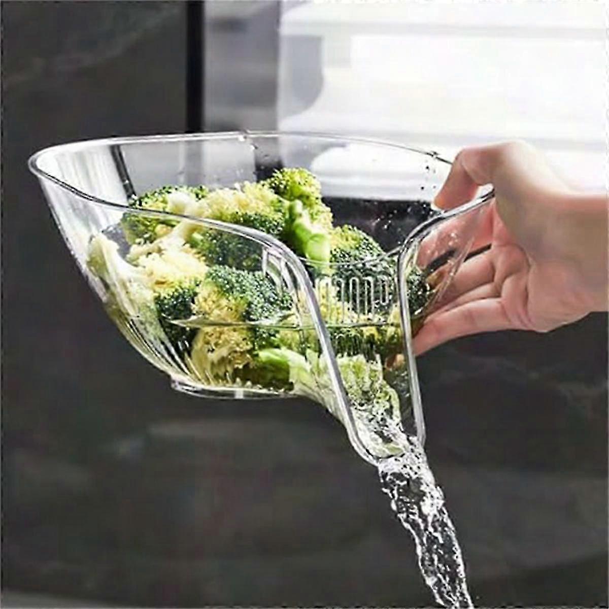Kitchen Sink Drain Basket Funnel - Multifunctional Vegetable Washing & Drying Basket for Efficient Drainage