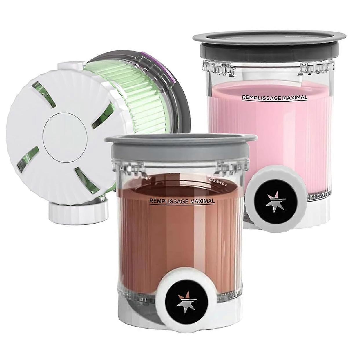 Containers Replacement for Swirl Creami Pint and Lids - 3 Pack, for NC700 NC701 Swirl By CREAMi Ice Cream