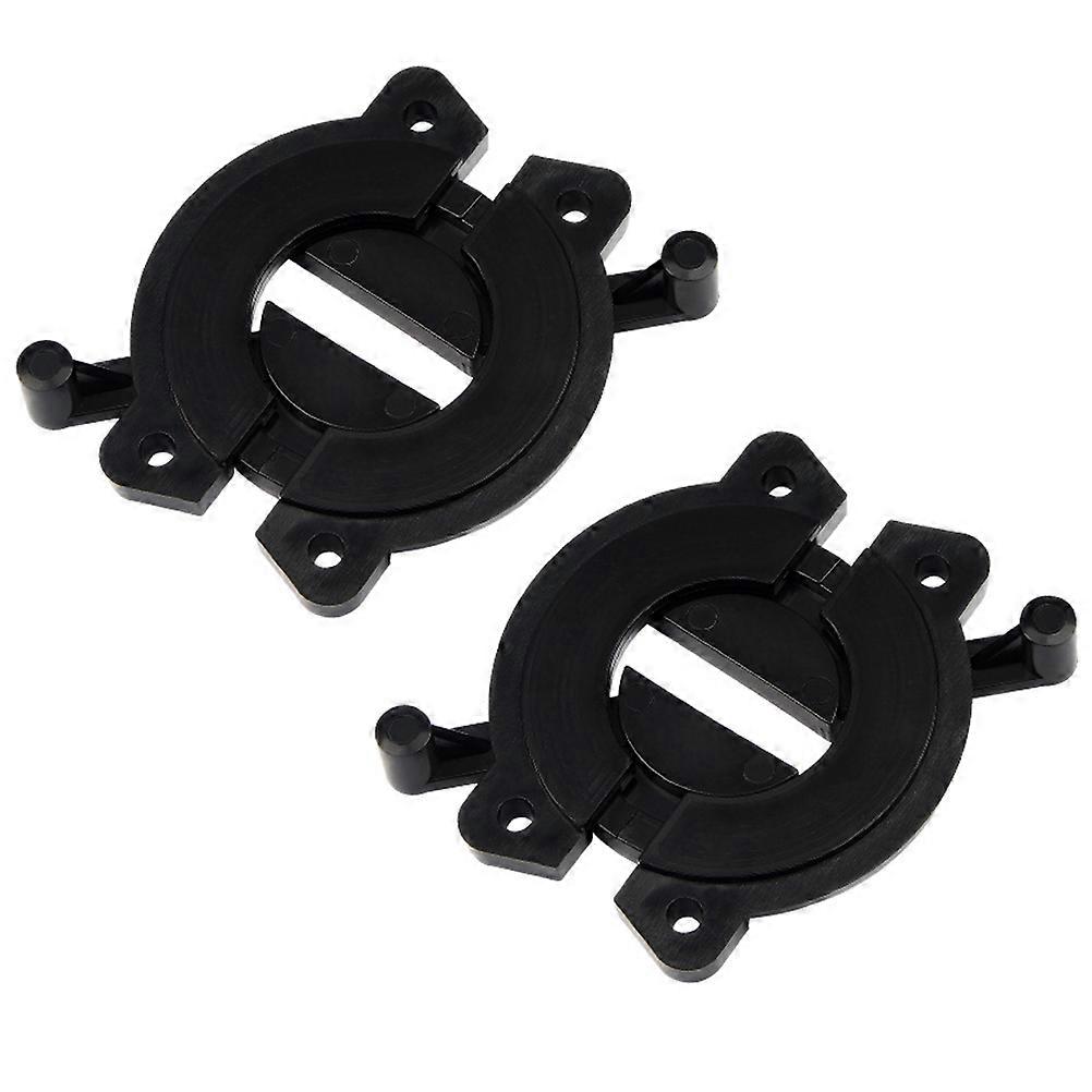 Fixing Rectangular Furniture Table Assembly Abs Black Connector Piece 2Pack