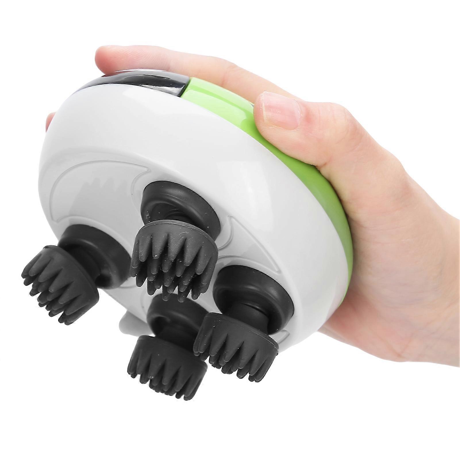 Electric Head Massager Low Noise USB Rechargeable Vibration Scalp Arm Leg Neck MassagerGreen