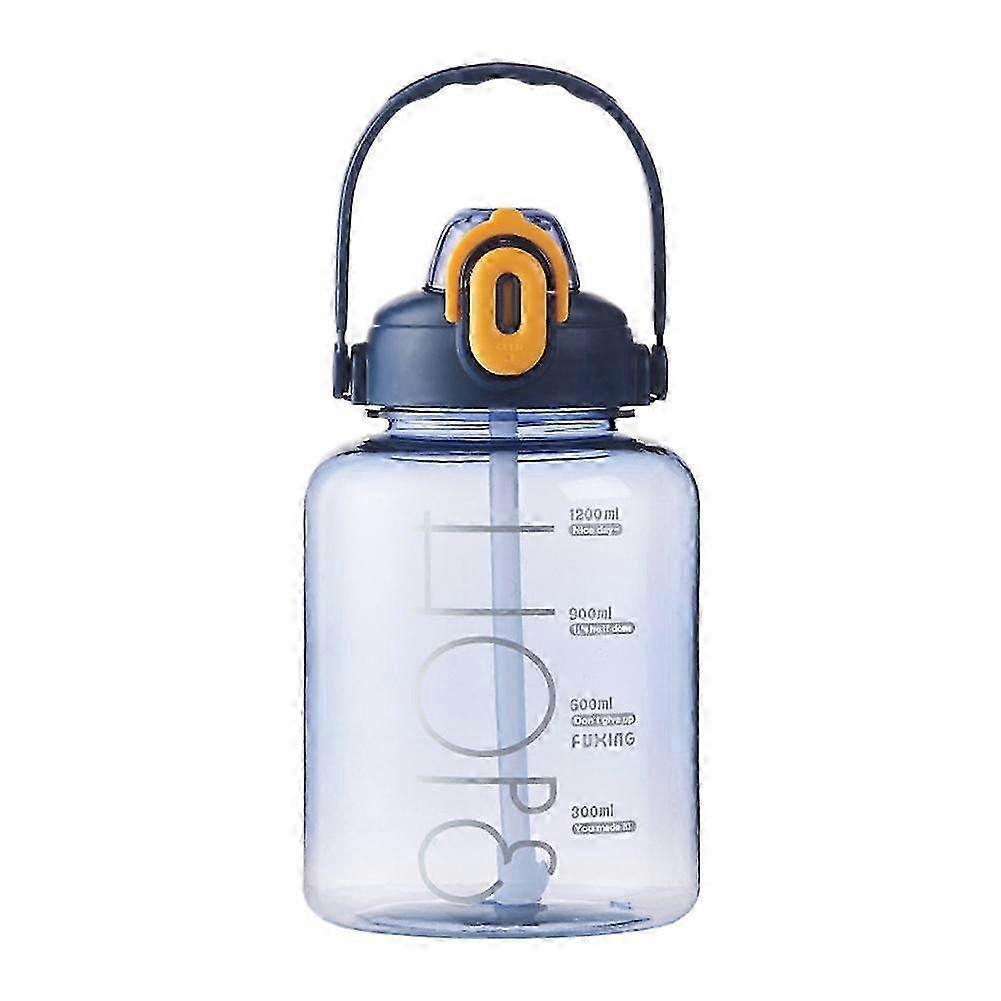 2025 1.5L Portable Water Bottle with Straw Large Capacity Plastic Drink Bottle