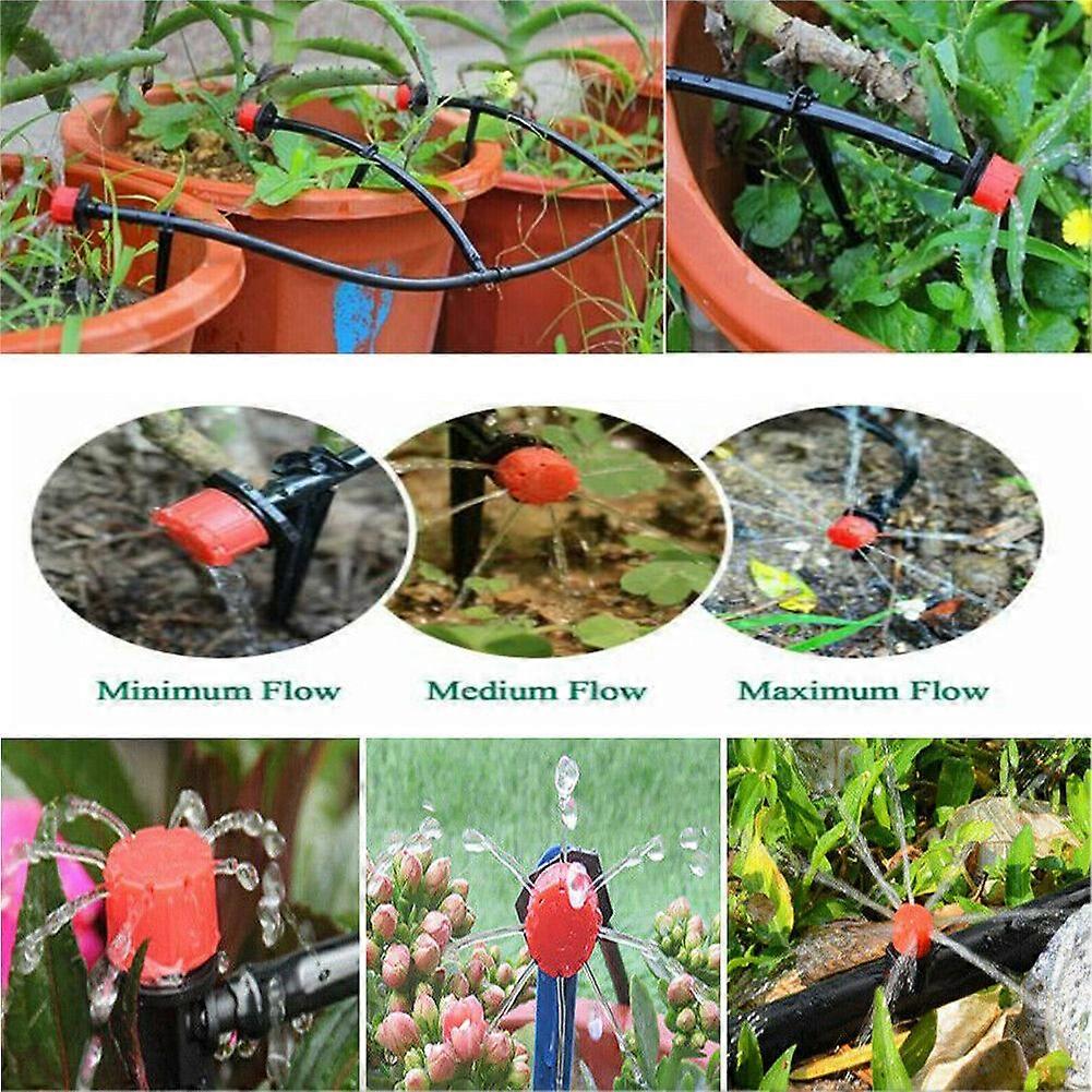 20M Black PVC Drip Irrigation System Kit for Garden Watering