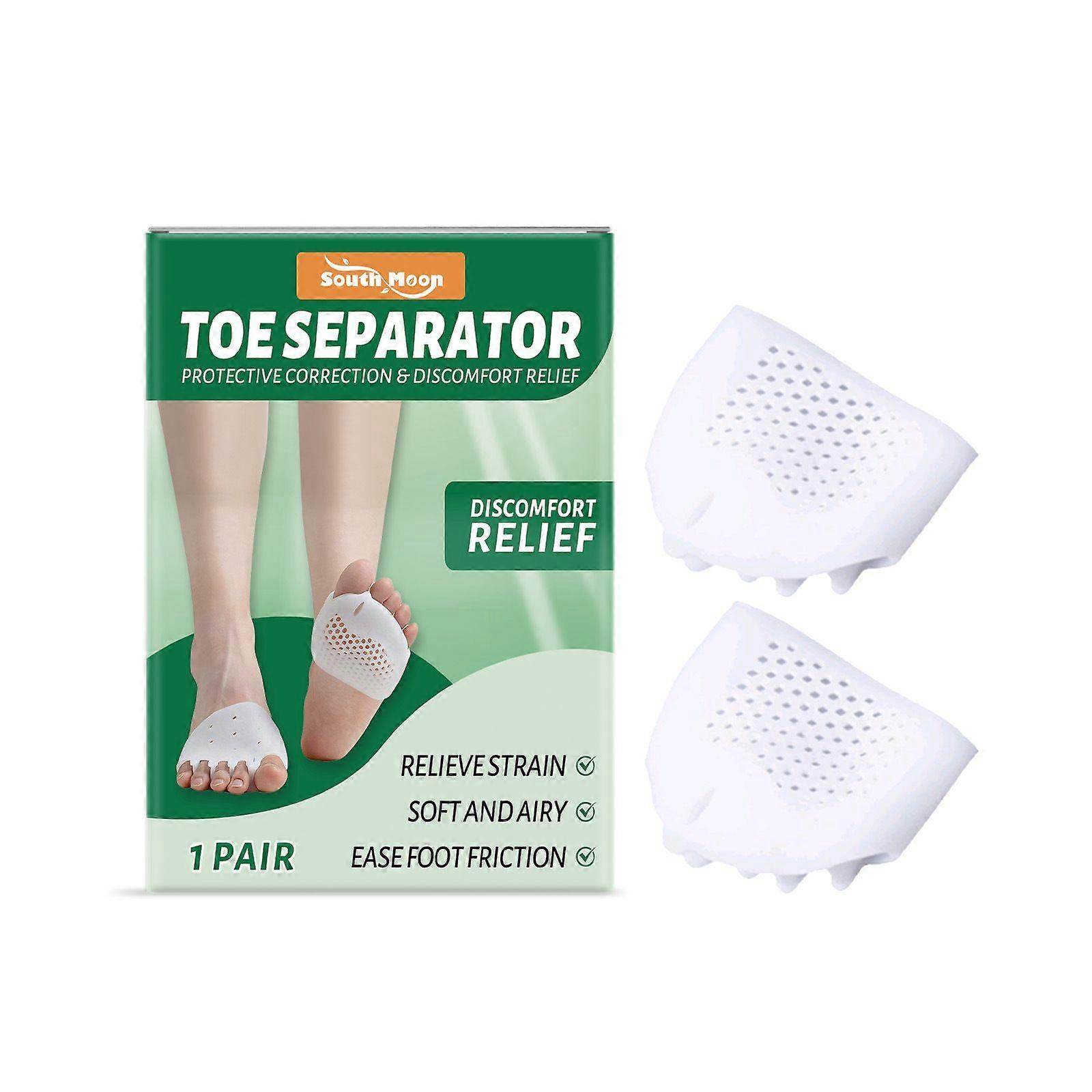 Silicone Toe Separators for Women Men, Toe Separators Bunion Corrector Cushion for Overlapping Toes, Breathable Soft and Comfortable Gel Foot Cushions