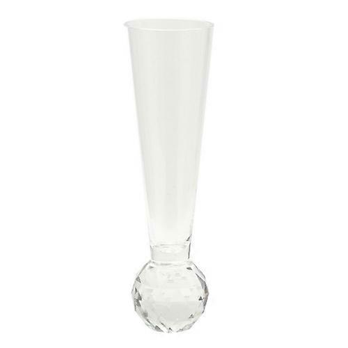 Hestia Diamond Ball Base Ribbed Flute Glass (Pack of 2)