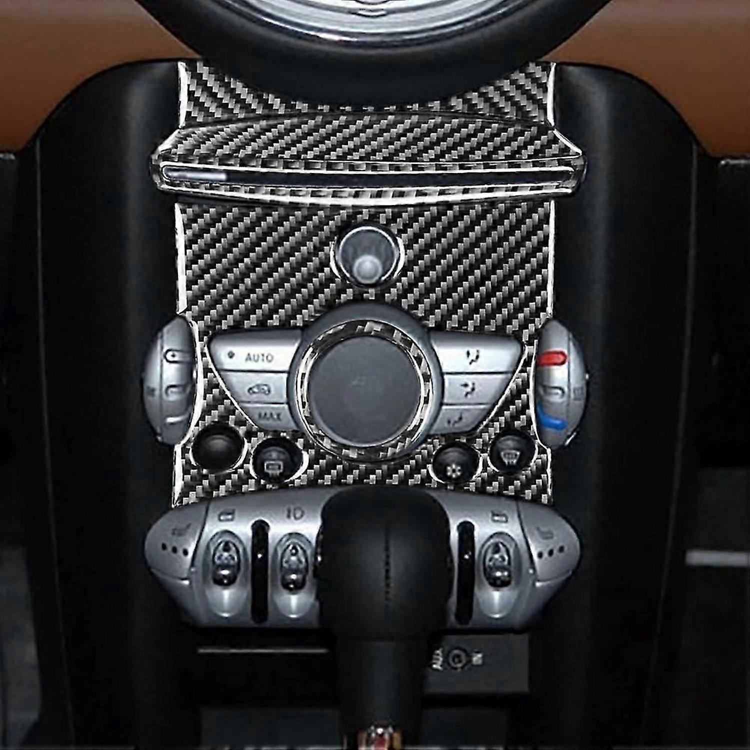Carbon Fiber Center Console CD Panel Trim for Hardtop B