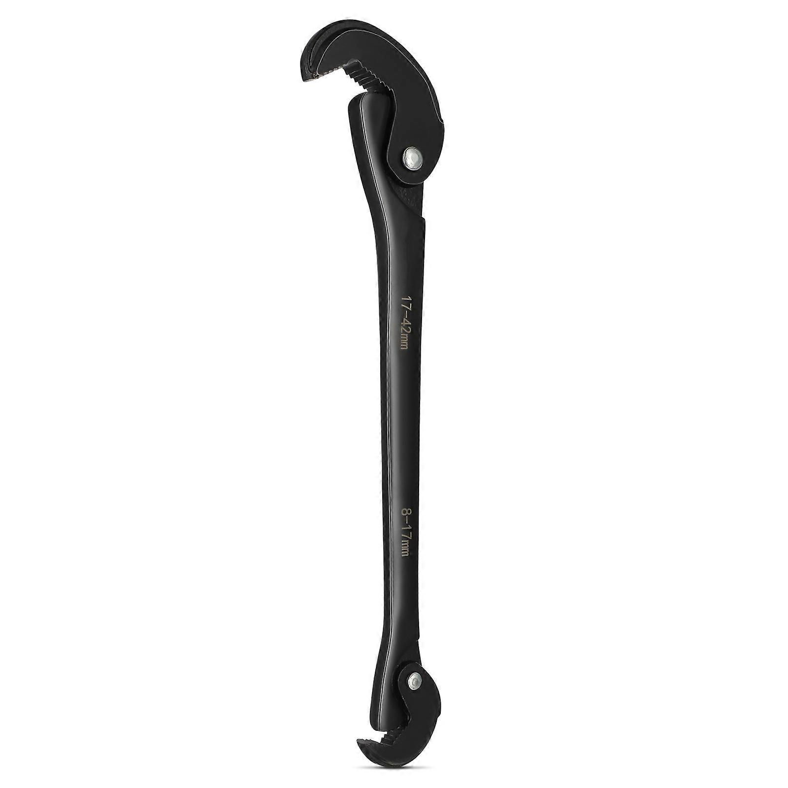 Hose Fitting Adjustable Wrench Multi Functional Water Pipe Wrench Black 31.00X6.50X1.20CM Labor Saving Adjustable Open Design 1Set