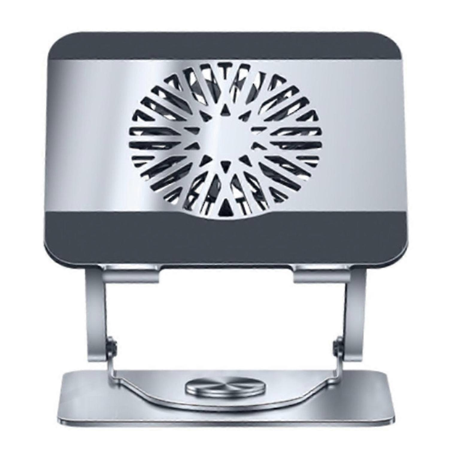 Desktop Notebook Holder 360 Rotation Metal Laptop Raiser with Fan for Gaming Universal Dual Shaft Pa