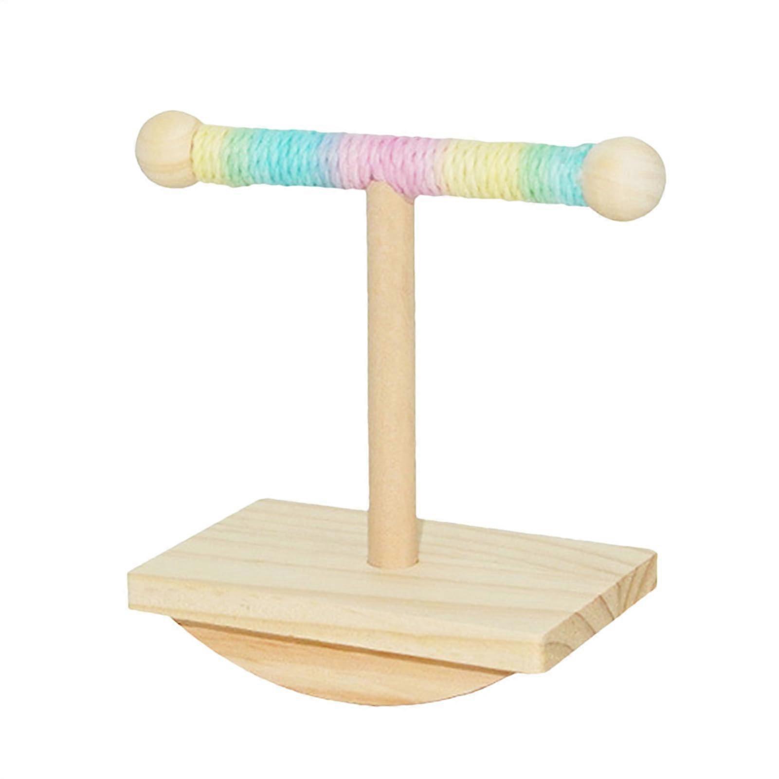Bird Training Stand Interactive Wooden Tabletop Parrot Perch, BiteResistant Pet Bird Standing Stick For Conures Macaws