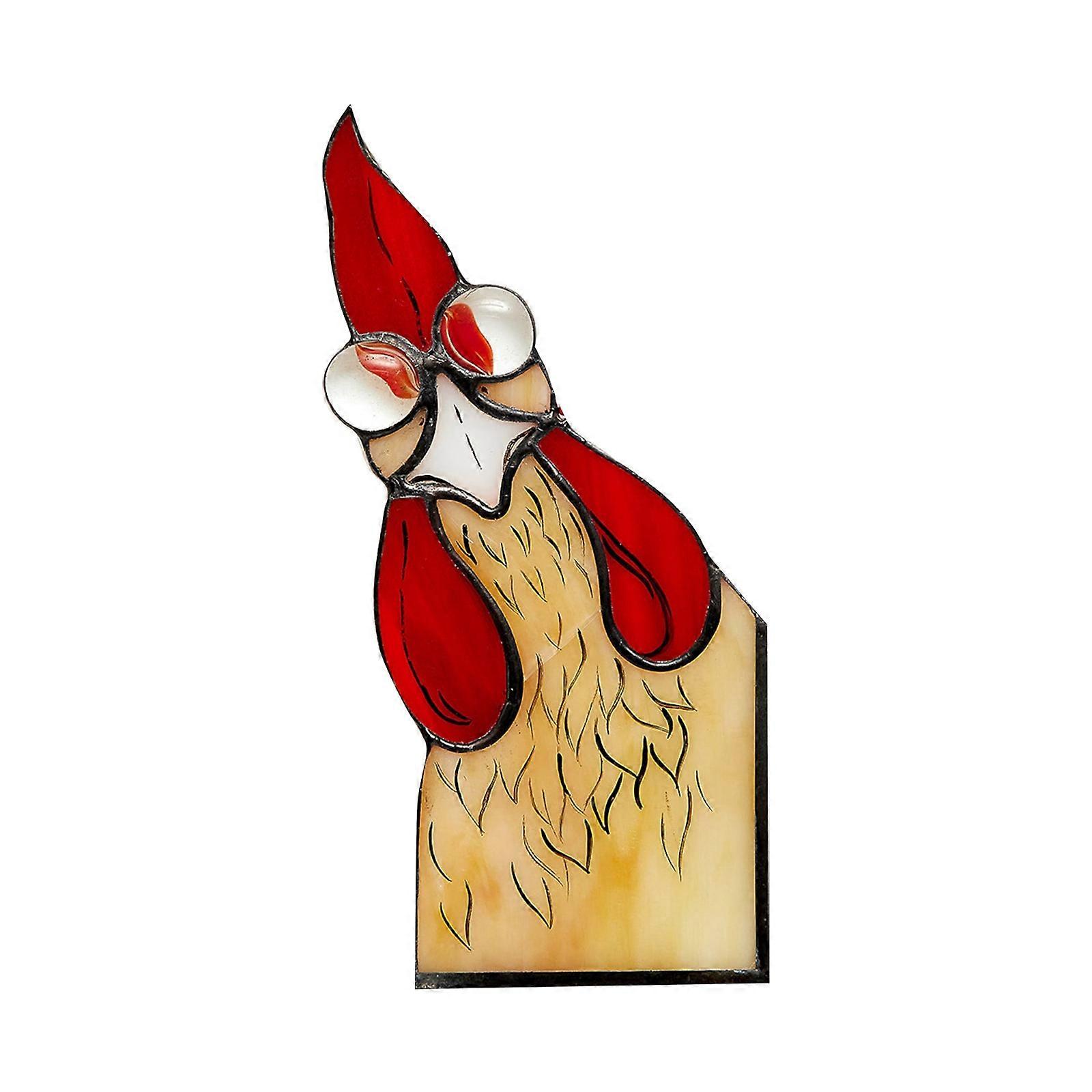 Creative rooster window corner layout home balcony window cute decorative window acrylic material ornaments
