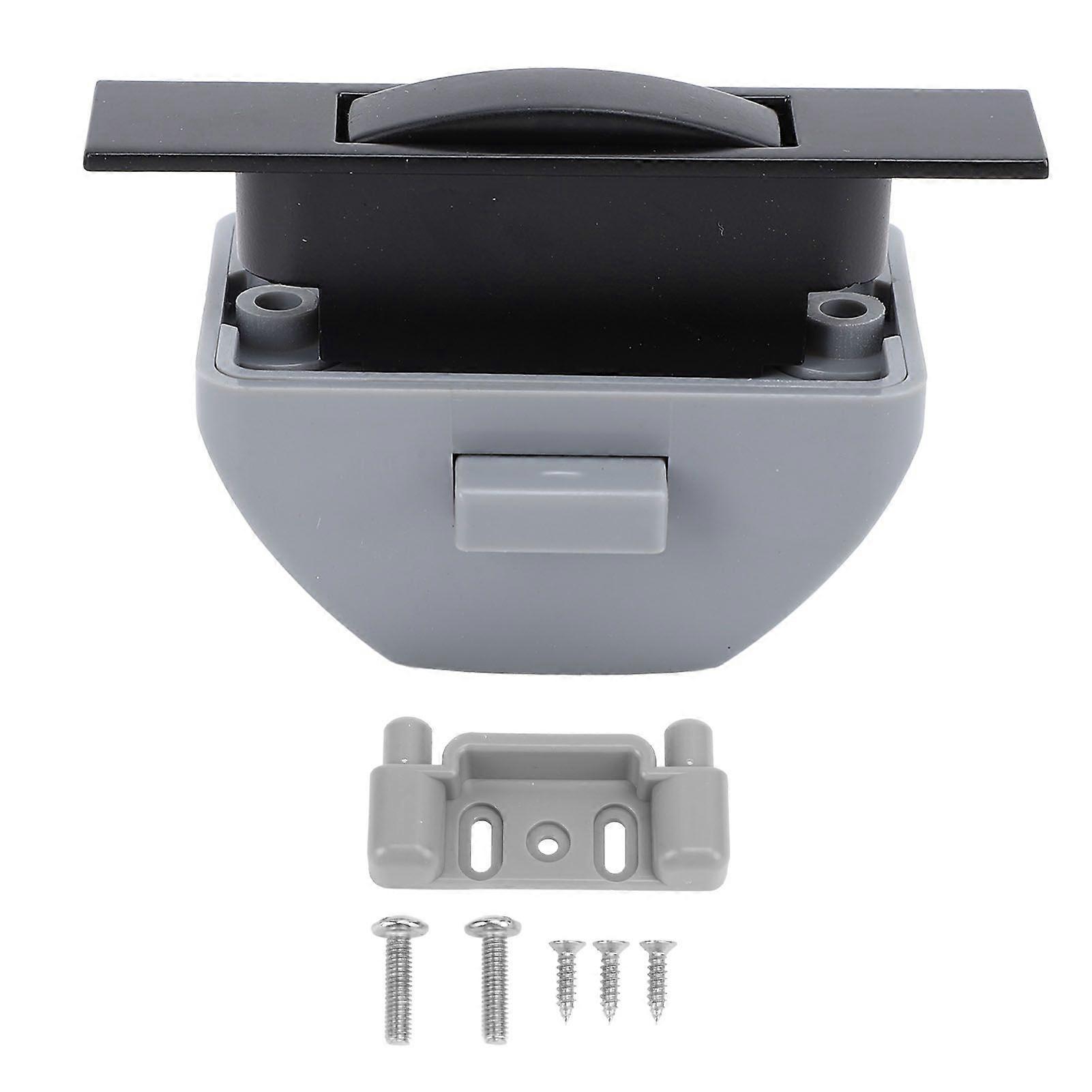 RV Push Cabinet Latch Zinc Alloy Keyless Cupboard Locks for RV Yachts Motorhome Caravan Black