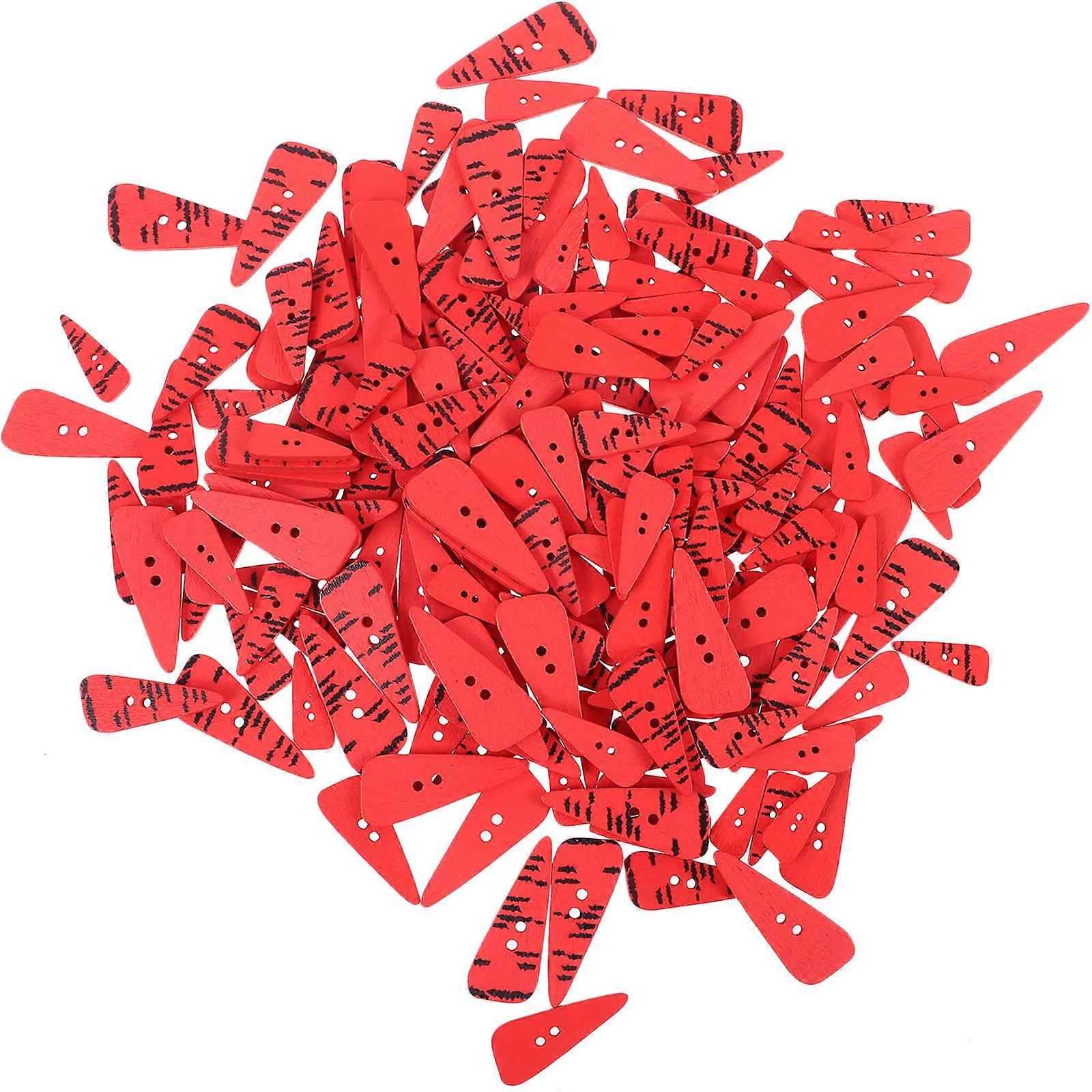Wood Sewing Buttons Carrot Shape for Clothes Multipurpose 200Pcs