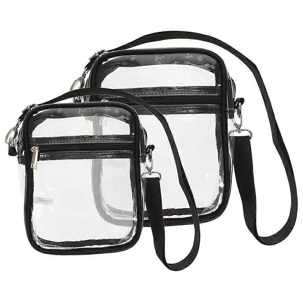 Small Clear Crossbody Bag for Storage Use 4Pcs Transparent Purse with Adjustable Strap