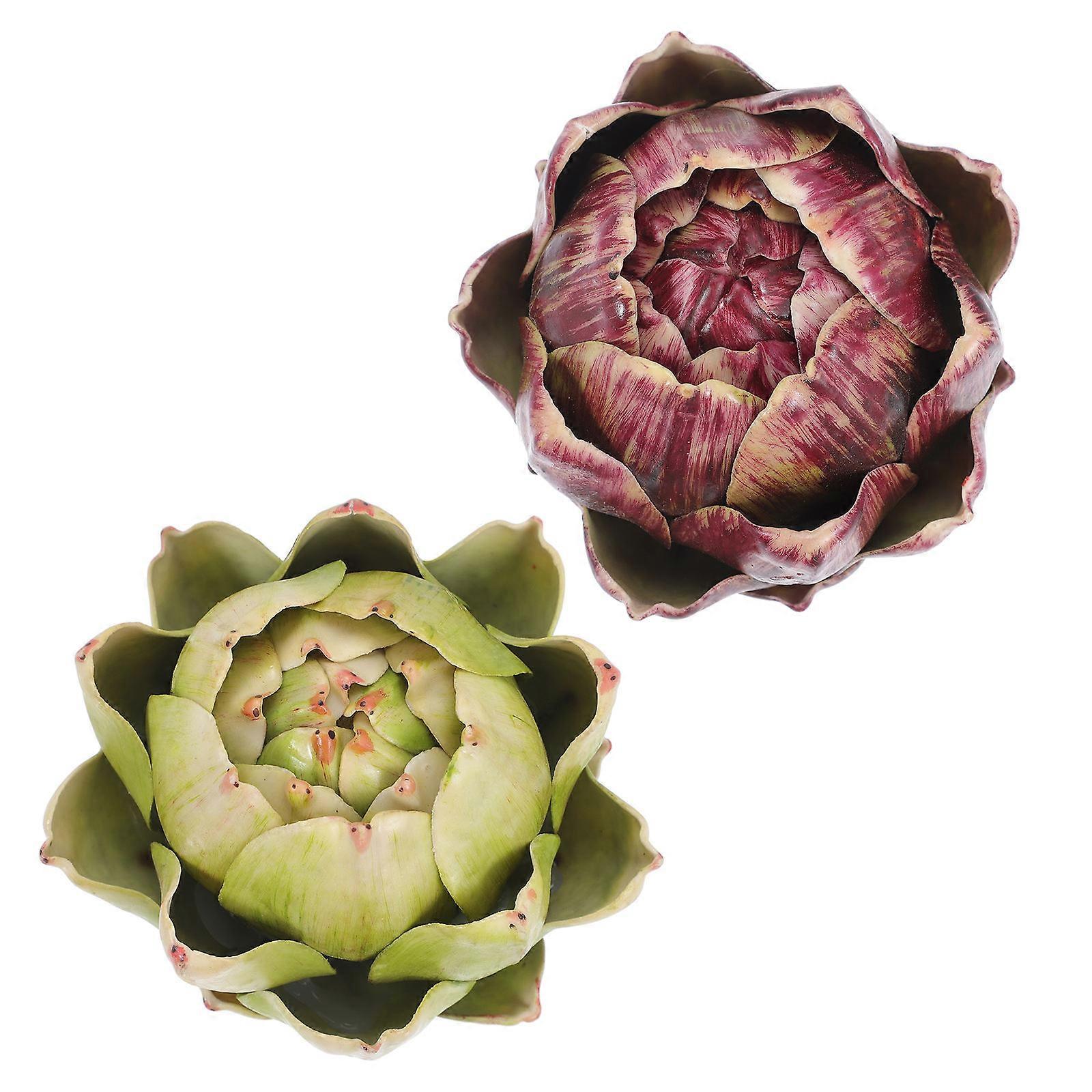 Fake Artichokes Model Artificial Artichoke for Decoration with 8Pcs