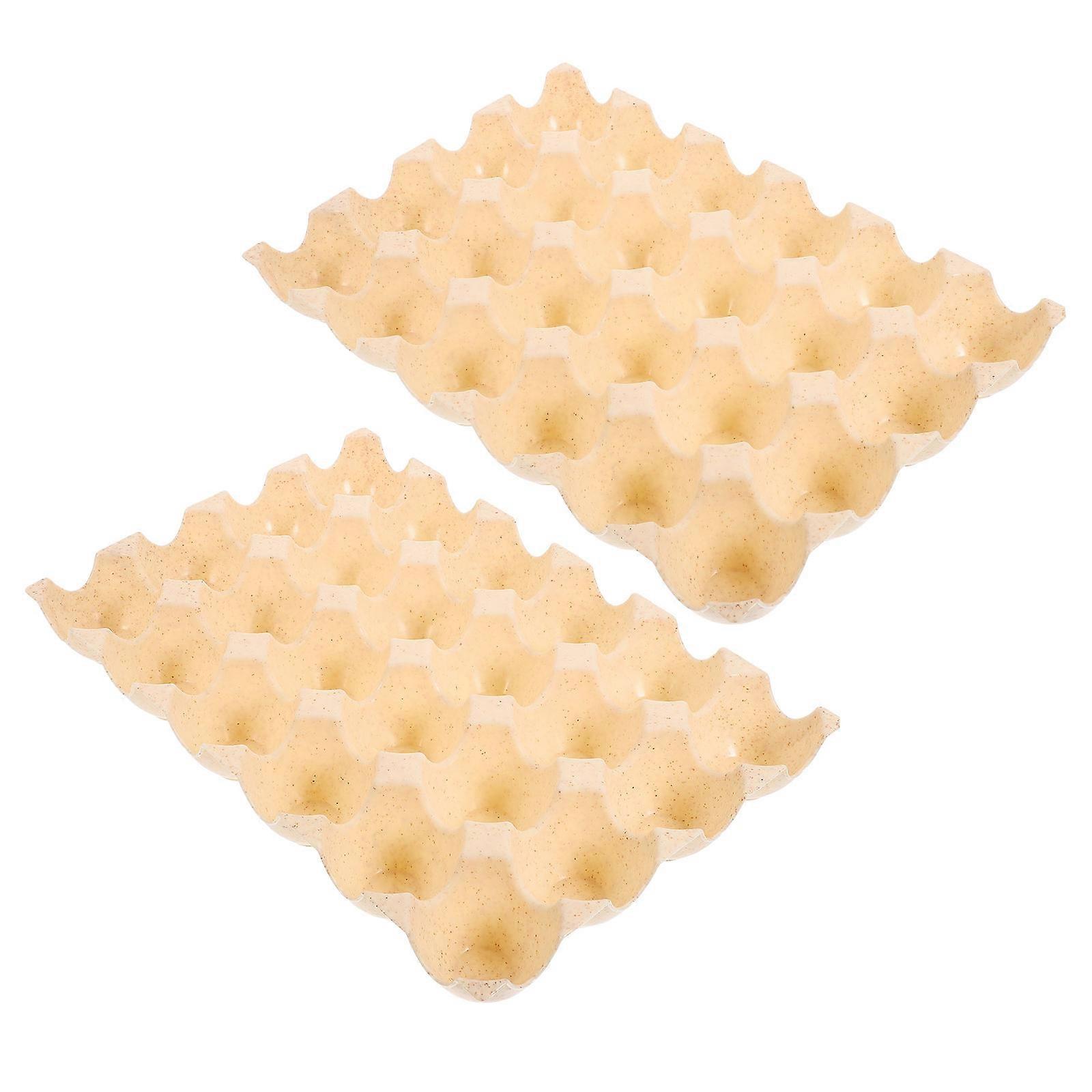 Egg Cartons Egg Holder for Kitchen Use 10Pcs Beige PP Material