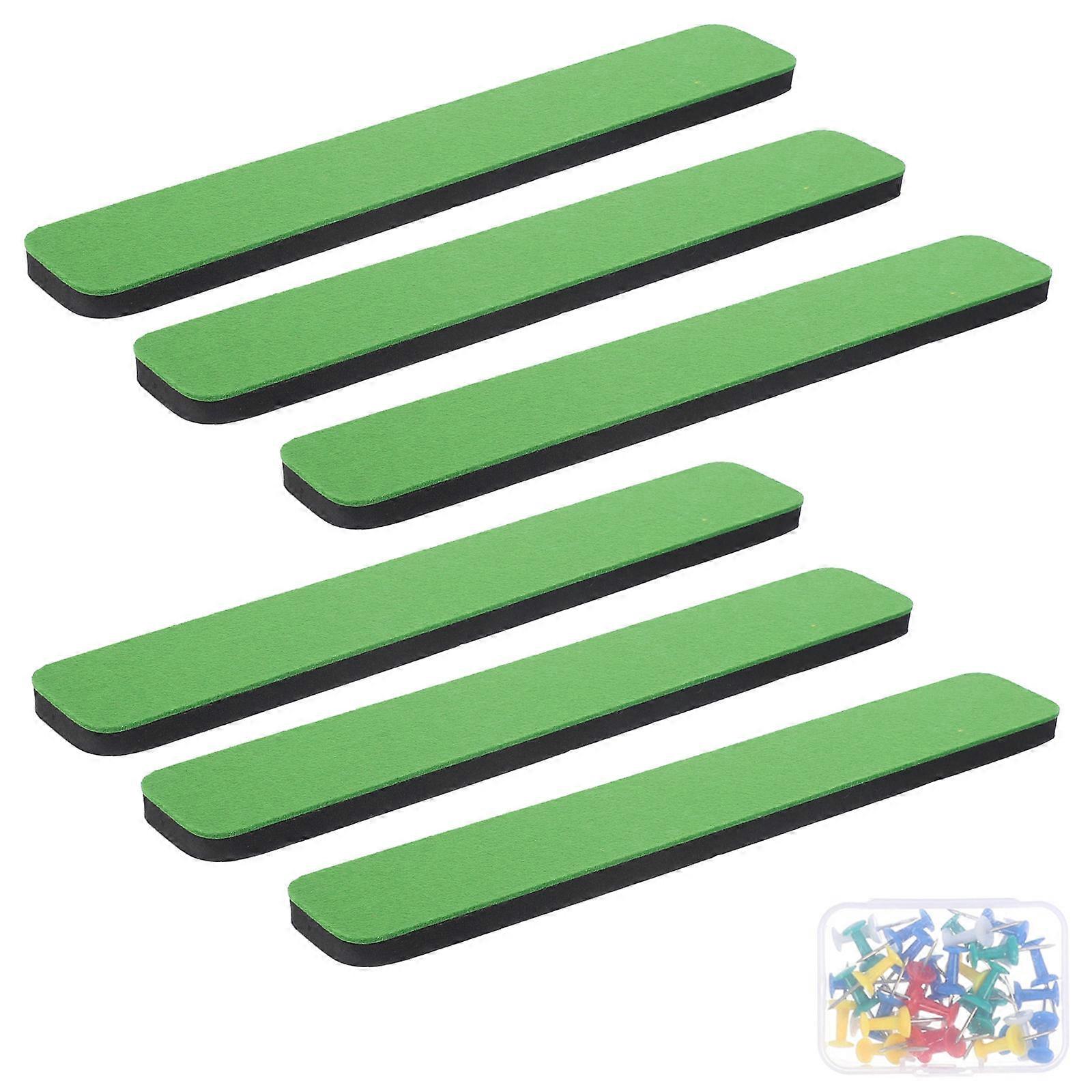 Felt Board Bulletin Board Strip for Message Display 3Sets Green