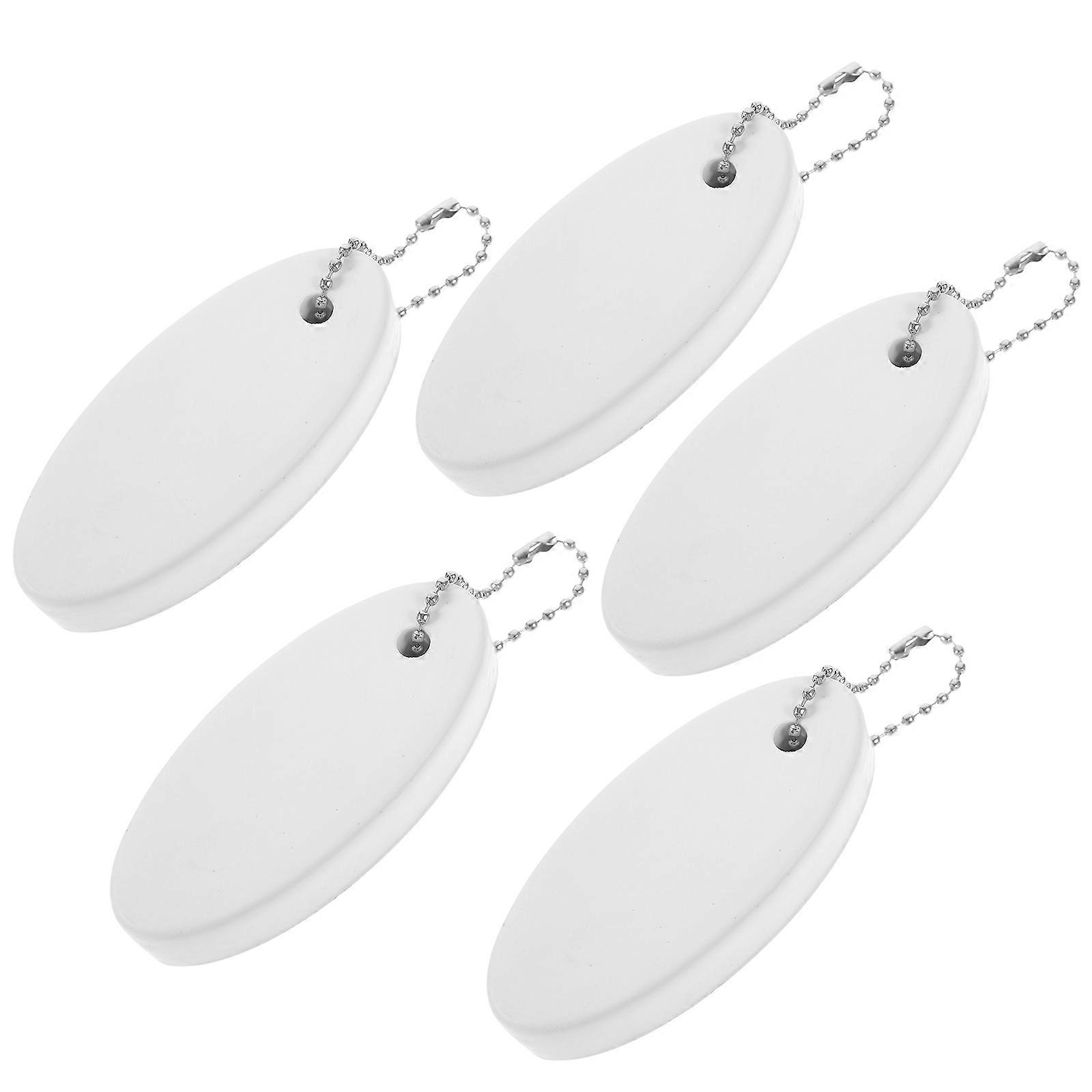 Water Sports Floating Keychain with Surfboard Pendant 25Pcs White PU