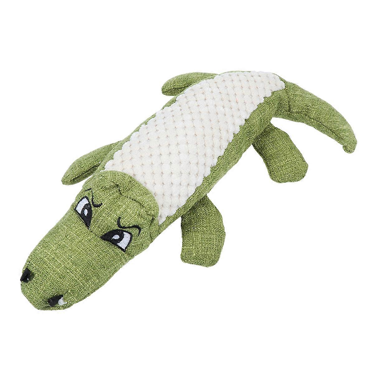 Creative Toy Plush Crocodile for Dog Chew 3Pcs Set Green