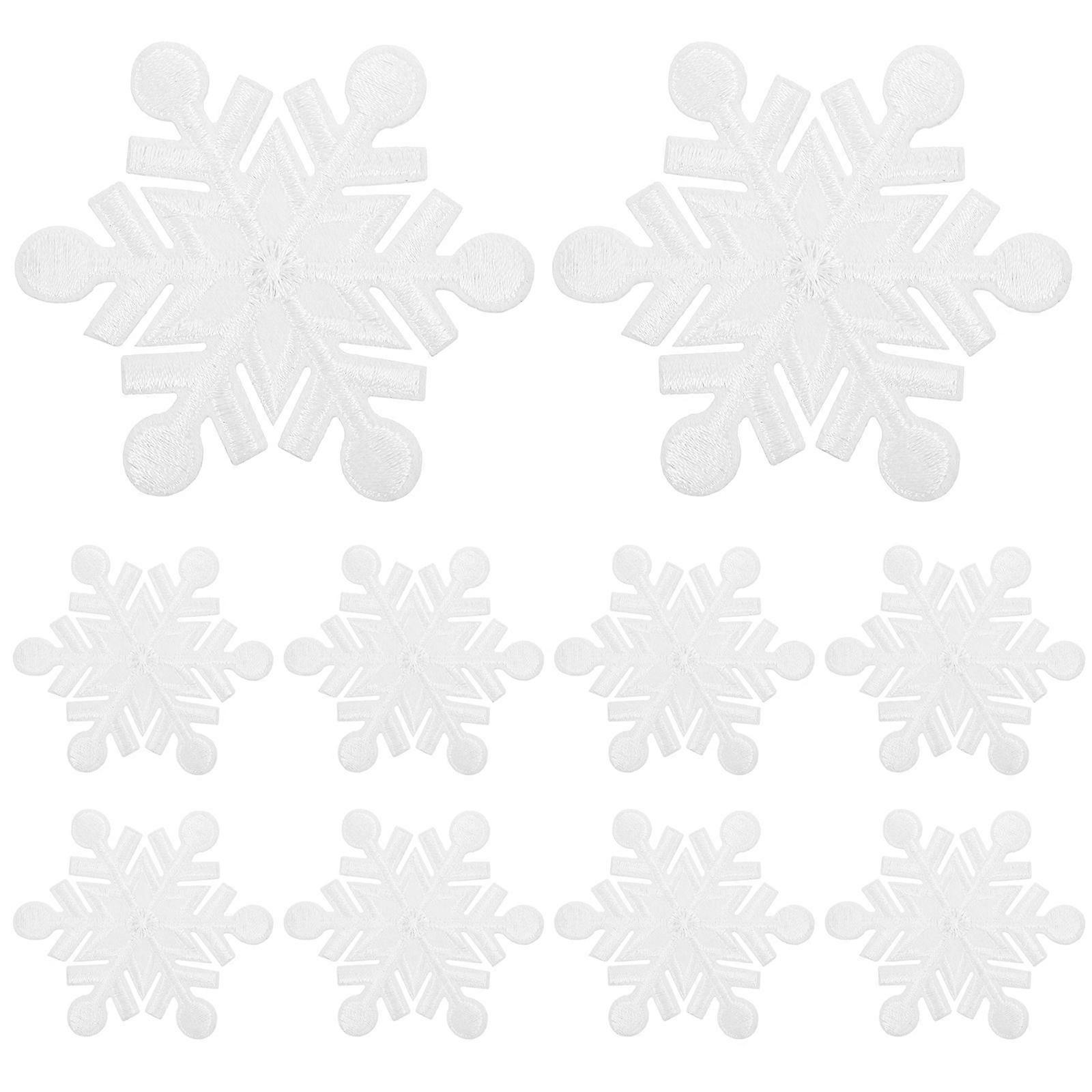 20Pcs DIY Clothing Patches Snowflake Cloth Patch for Clothes Delicate Sticker