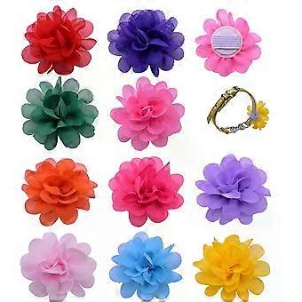 10pcs Hund Slide Bögen Haustier Hundehalsband Charms Reomovable 5CM Katze Samll Hund Fliegen Halsband Blume Stil Haustierpflege Produkte