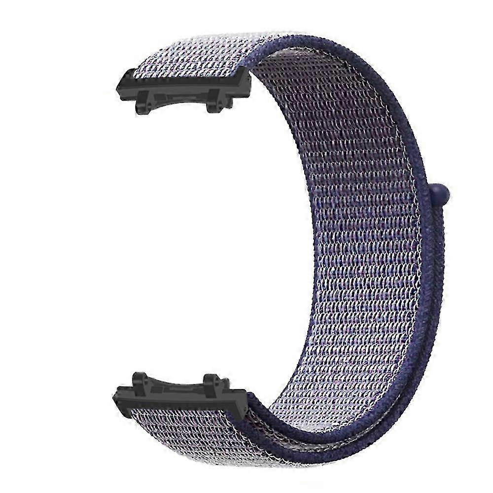 D9B For Huami Amazfit T-Rex 3 Nylon Watchband Loop Wrist Strap with Y1T Connector - Midnight Blue