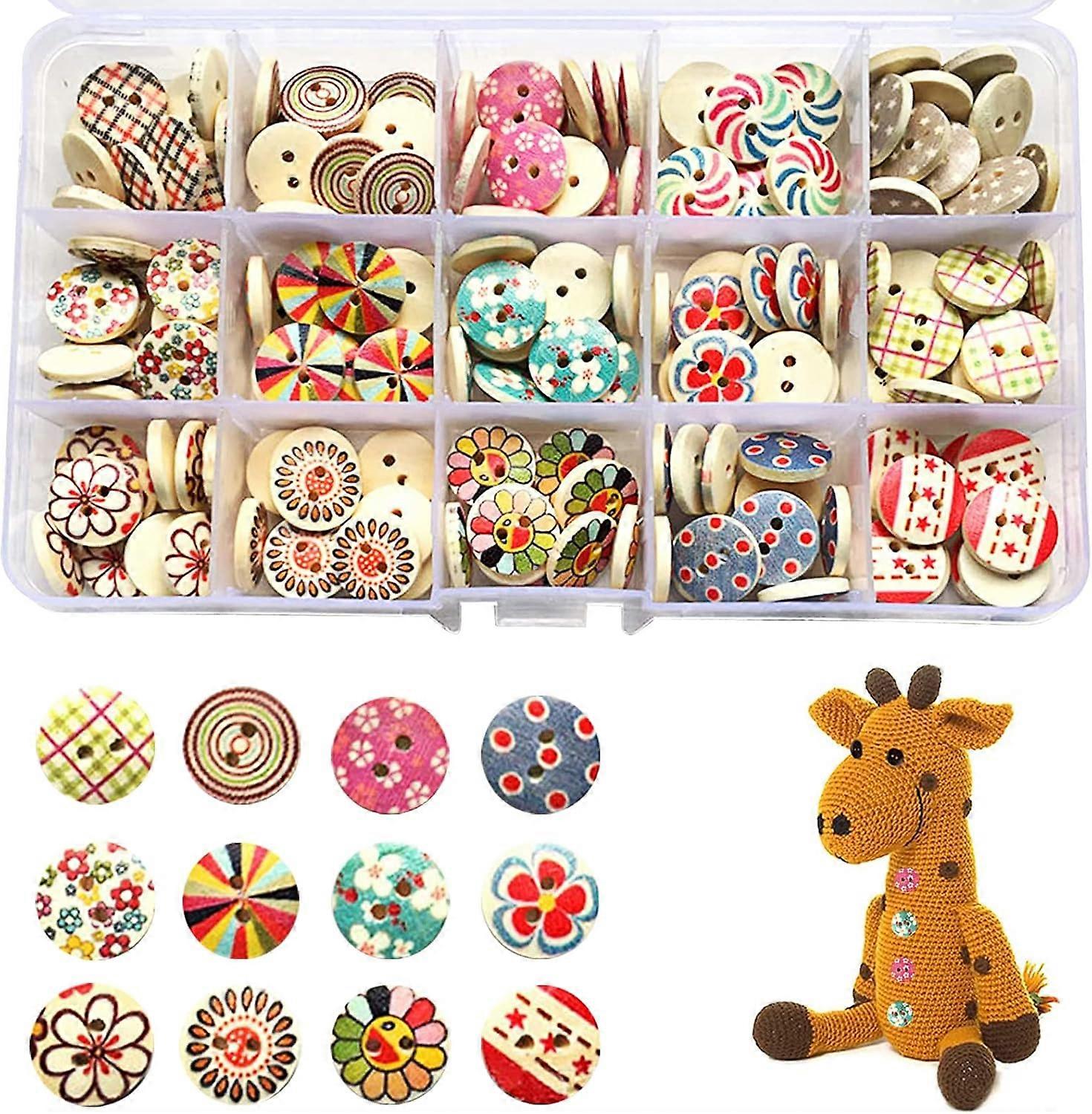 Colorful buttons children's doll buttons round colorful round buttons set wooden buttons colorful buttons for crafts wit