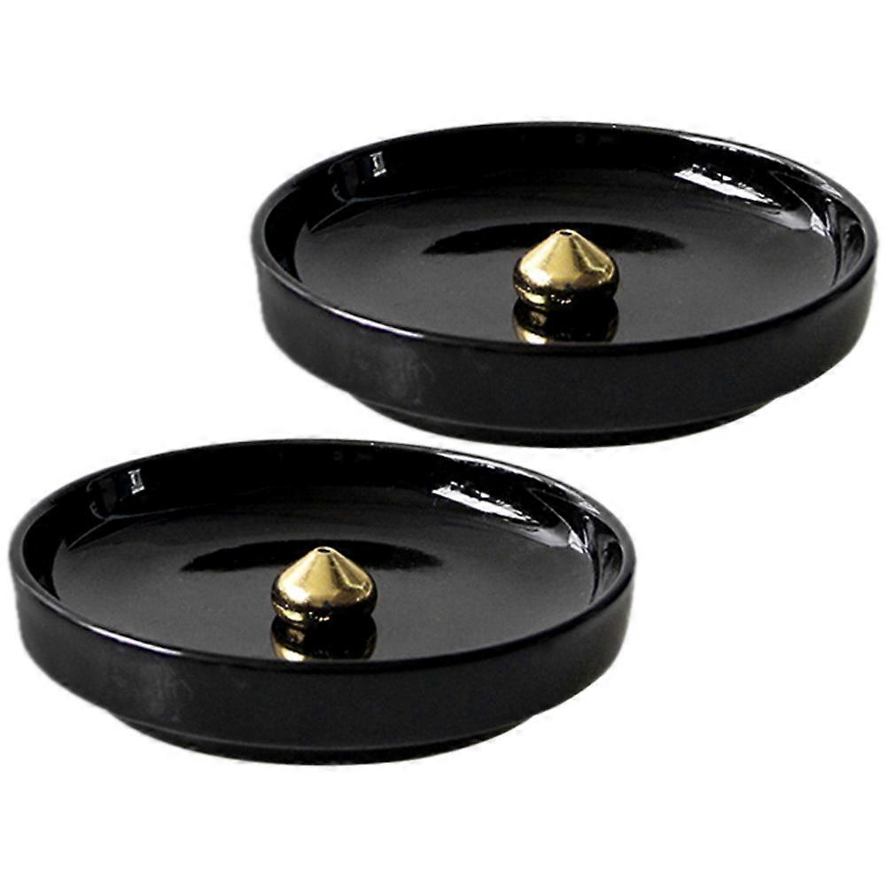Ceramic Incense Stick Burner Incense Holder for 10Pcs Black