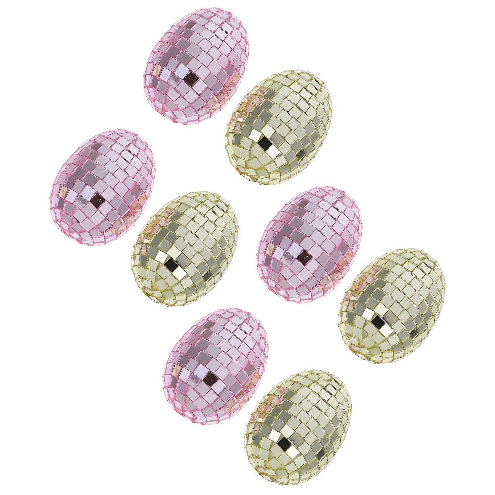 Reflective Mirror Ball 8Pcs Assorted Vibrant Reflections for Easter Decor
