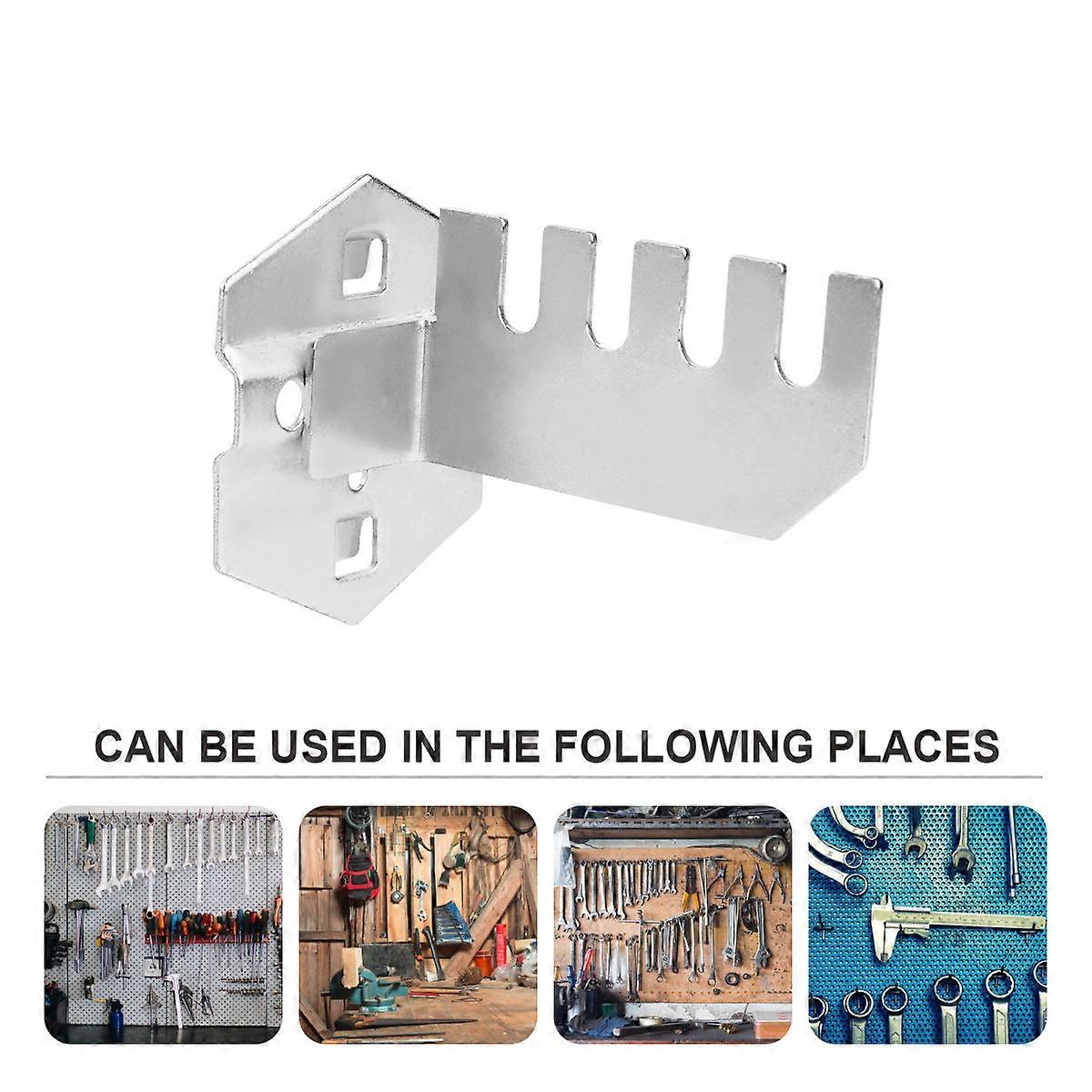 Silver Hook Steel Storage Holder for Hanging Use 2Pcs