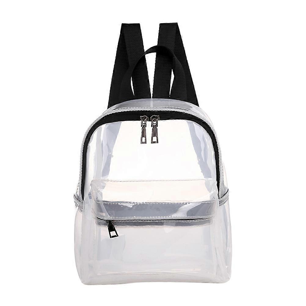 Mini Backpack PVC Backpack Clear for Shopping Use 2Pcs White Translucent Shoulder Bag