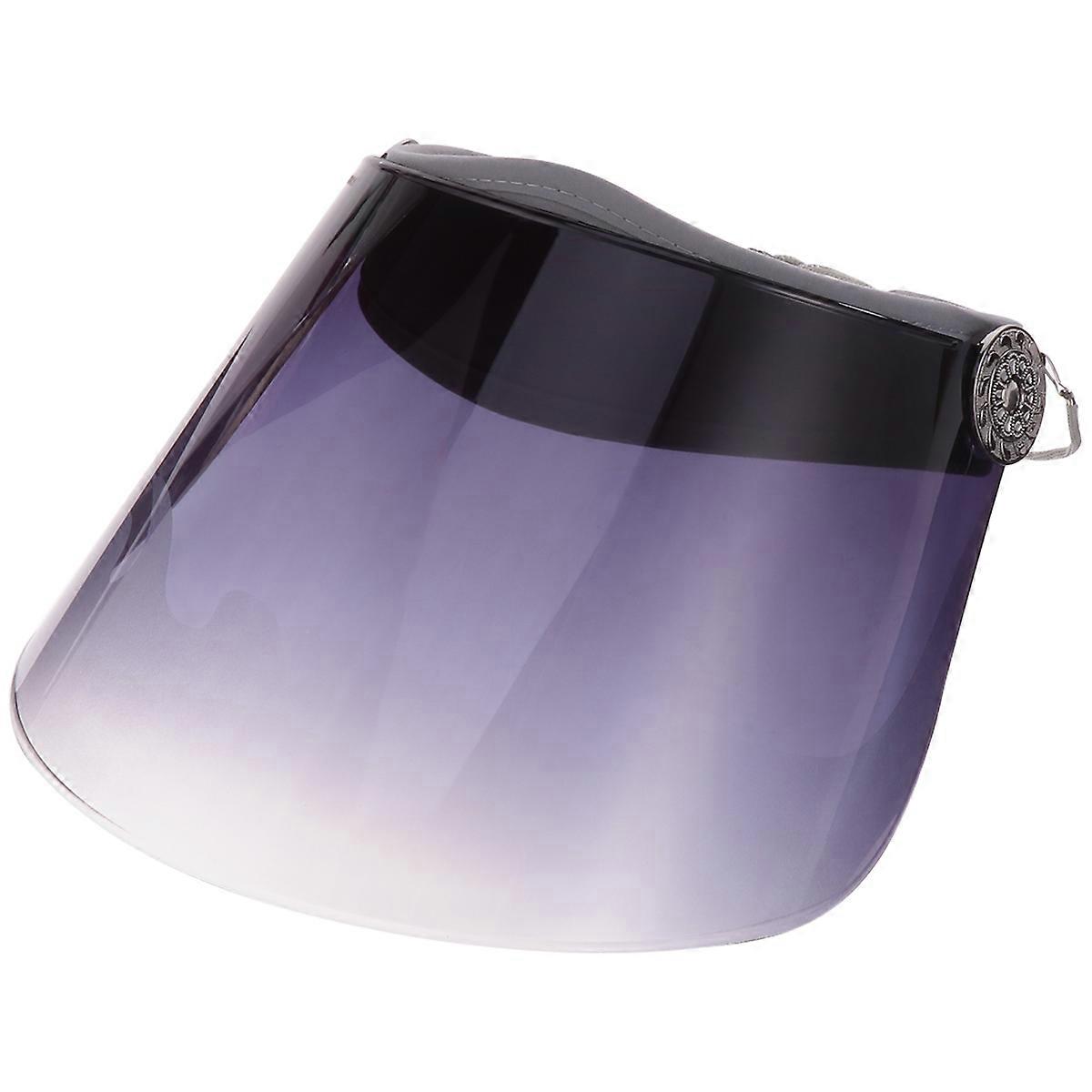 Sun Protection Windproof Empty Hat with Transparent Face Cover for Riding