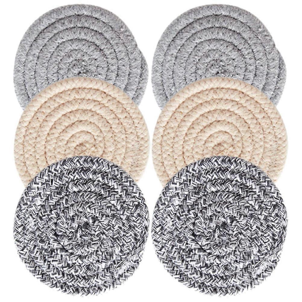 30 Pcs Braided Insulated Coasters For Dining Table Simple Design Round Shape Anti-scald