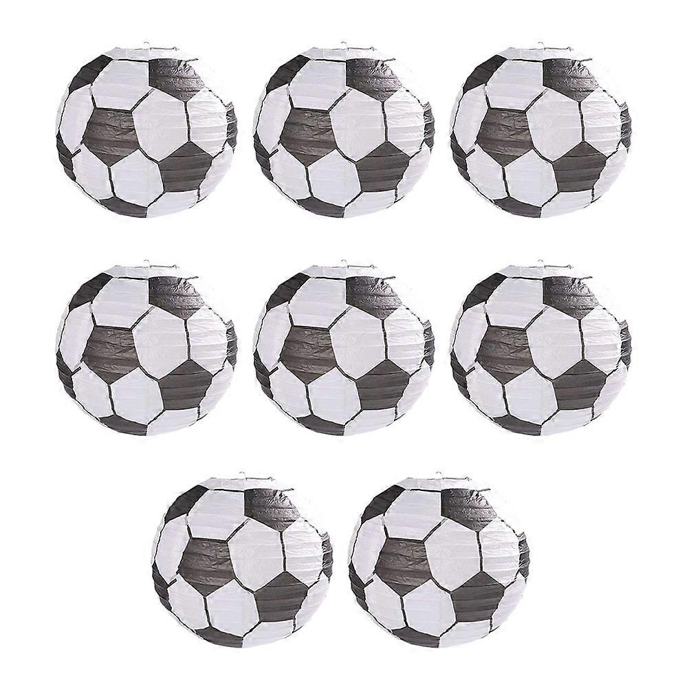 Soccer Ball Lantern Ceiling Hanging Lantern for Decoration 8Pcs Paper