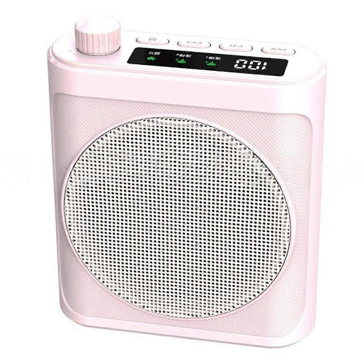 Mini Wireless Speaker with Lavalier Microphone Pink