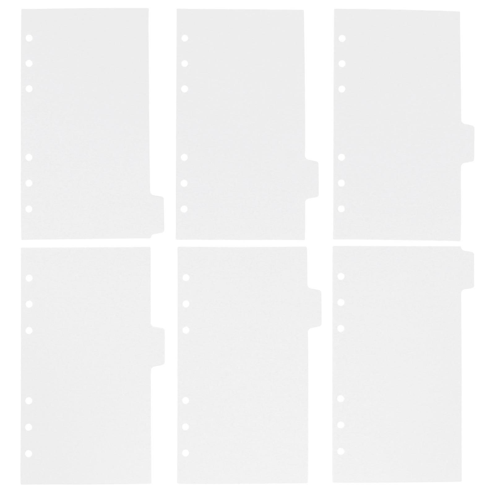 Transparent Notebook Dividers with 6 Sheets for Books and Manuals Made of Abrazined PP